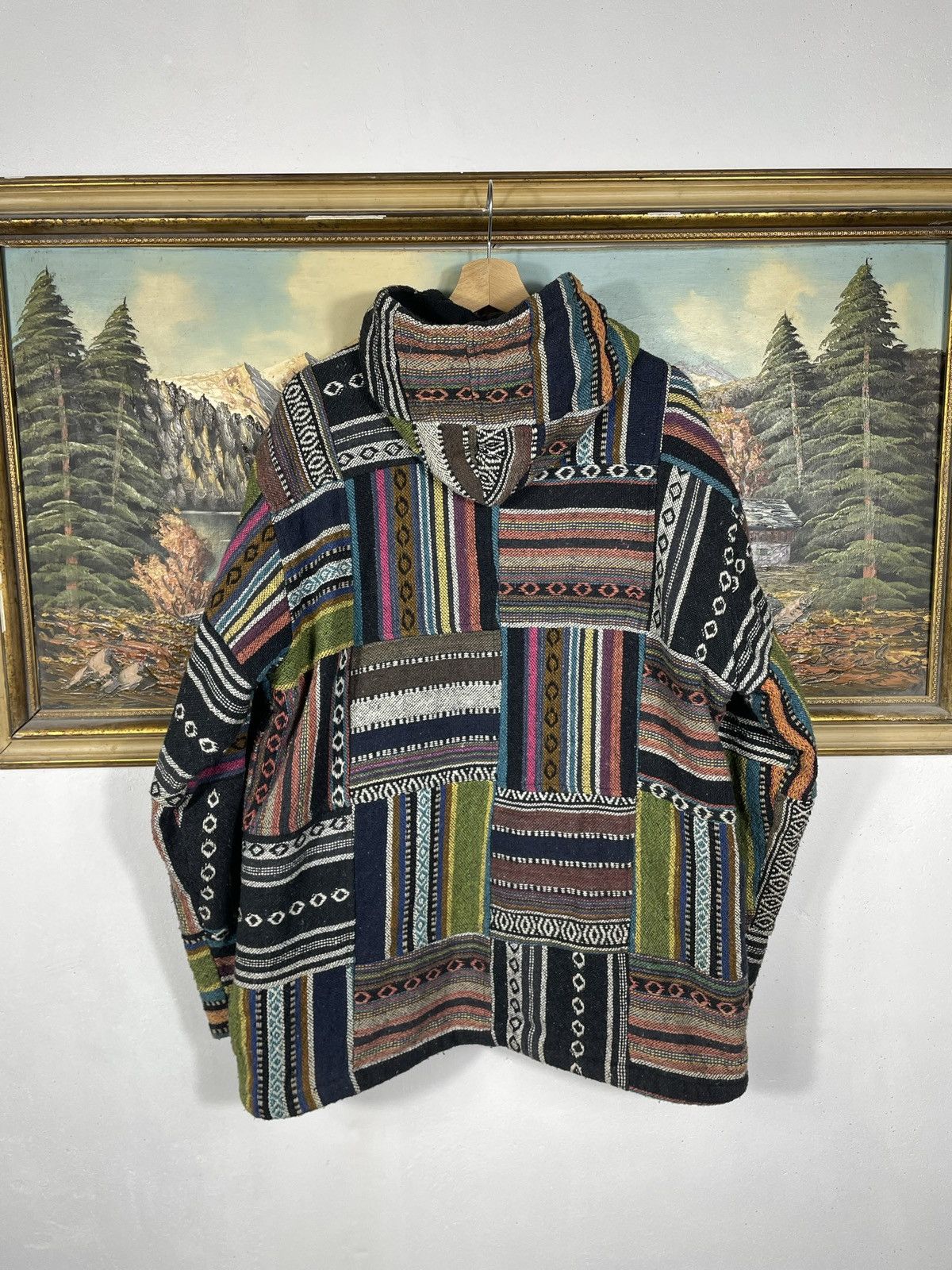 Japanese Brand × Vintage Retro Nepal Hippy Patchwork Zip Hoodie Denim Jacket 00s Size US XL / EU 56 / 4 - 6 Thumbnail