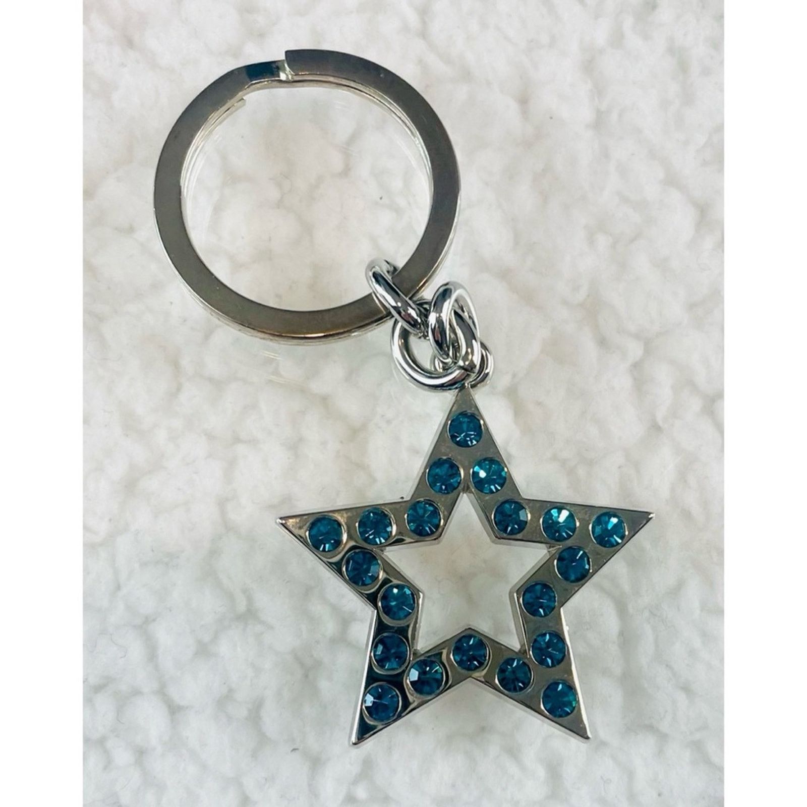 Coach (VTG) COACH • Silver/Blue Pave Crystal Star Keychain Size ONE SIZE - 2 Thumbnail