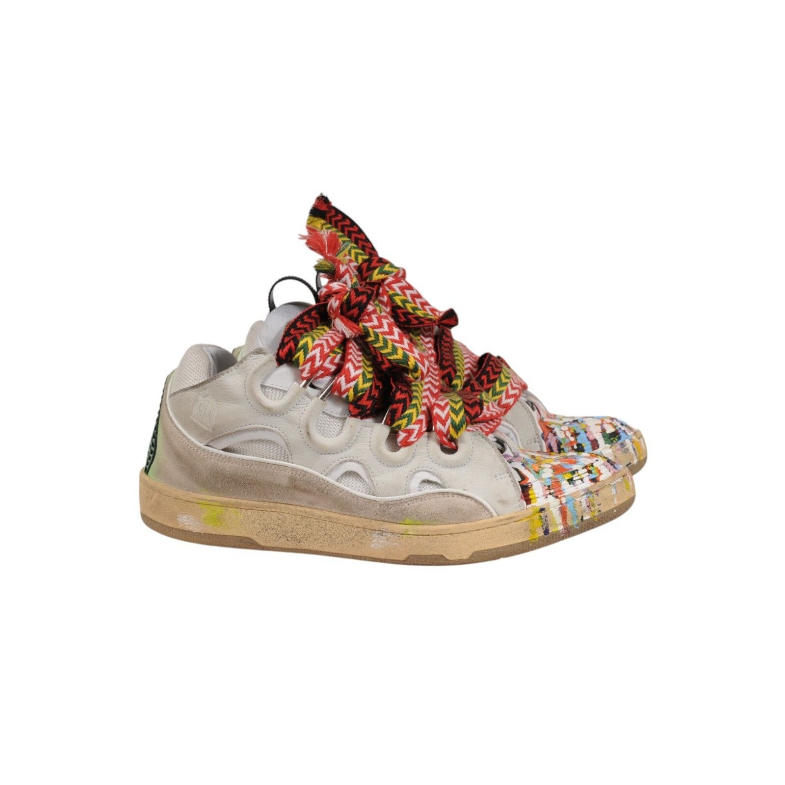 Gallery Dept. × Lanvin Curb Skate Sneakers White Paint Sneakers - 02541 Size US 10 / EU 43 - 2 Thumbnail