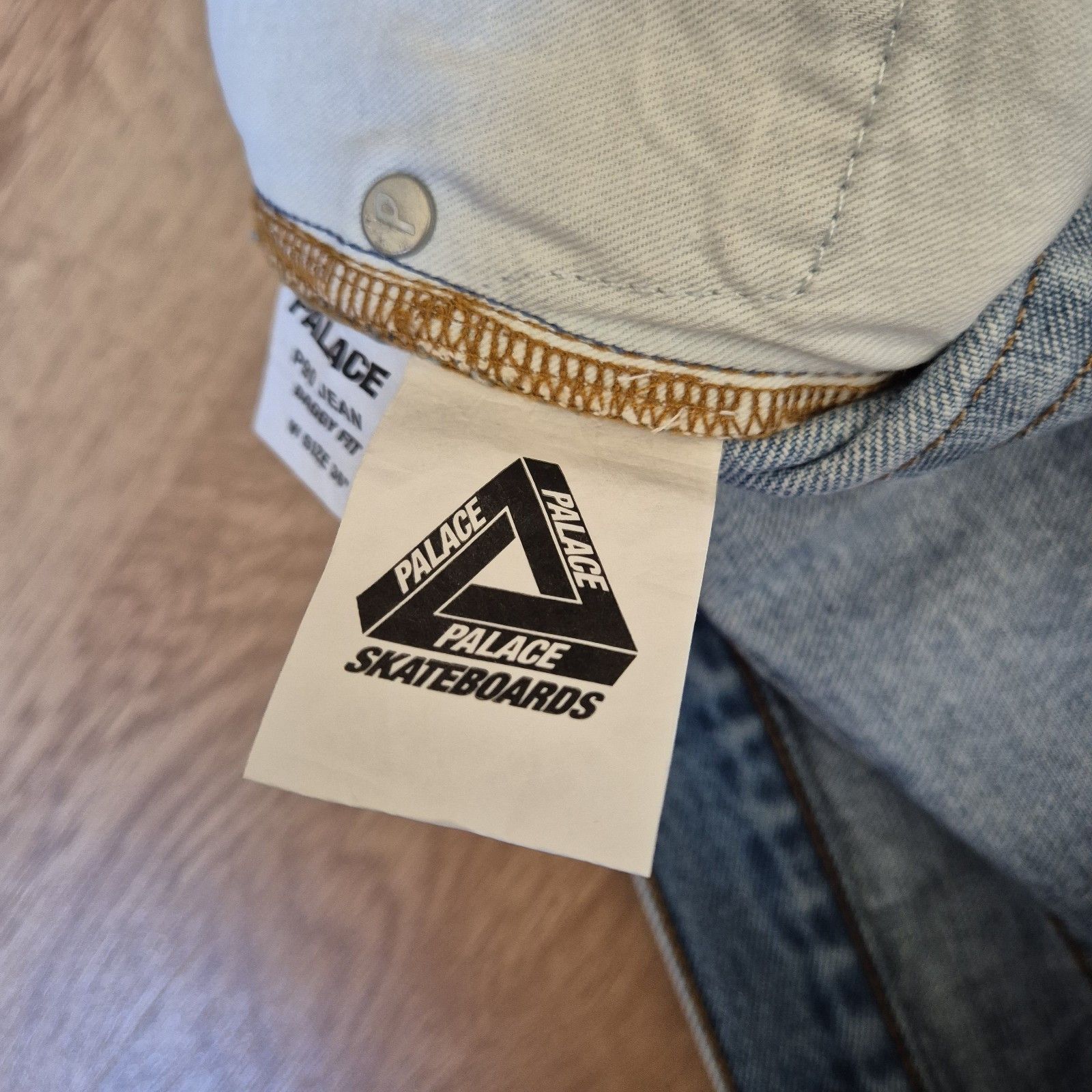 Palace Palace P90 College Stress Baggy Jean Stone Wash Blue 36 FW24 Size US 36 / EU 52 - 11 Thumbnail