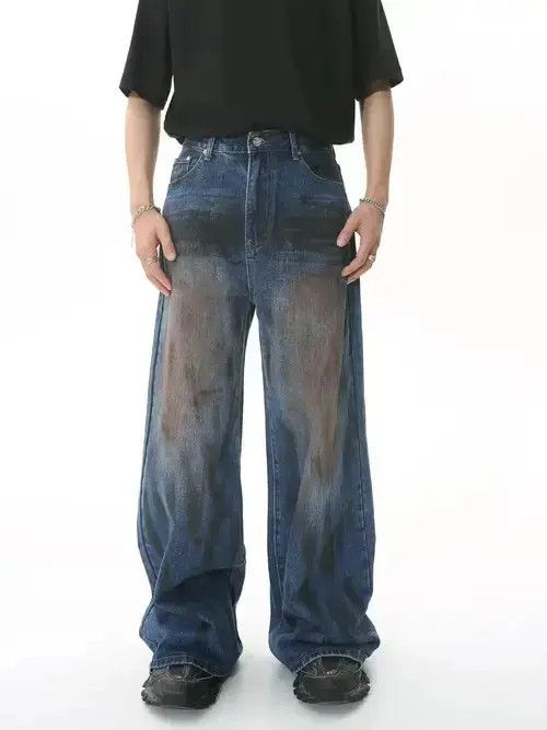 Jean fade flared washed paint jeans Size US 32 / EU 48 - 3 Thumbnail