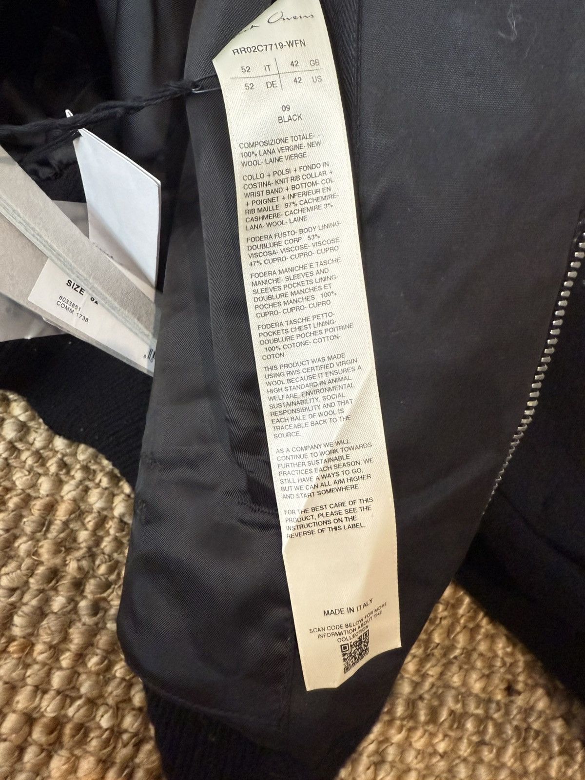 Rick Owens Runway EDFU Flight jacket Size 52S - 5 Thumbnail