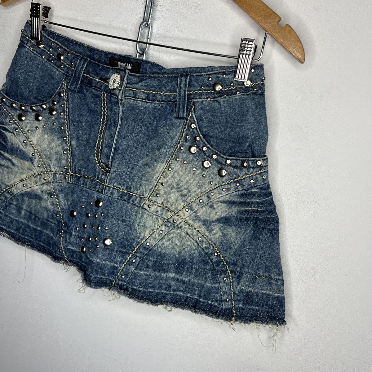 Morgan Homme Vintage mini skirt y2k pleated denim Morgan De Toi Size 26" / US 2 / IT 38 - 3 Thumbnail