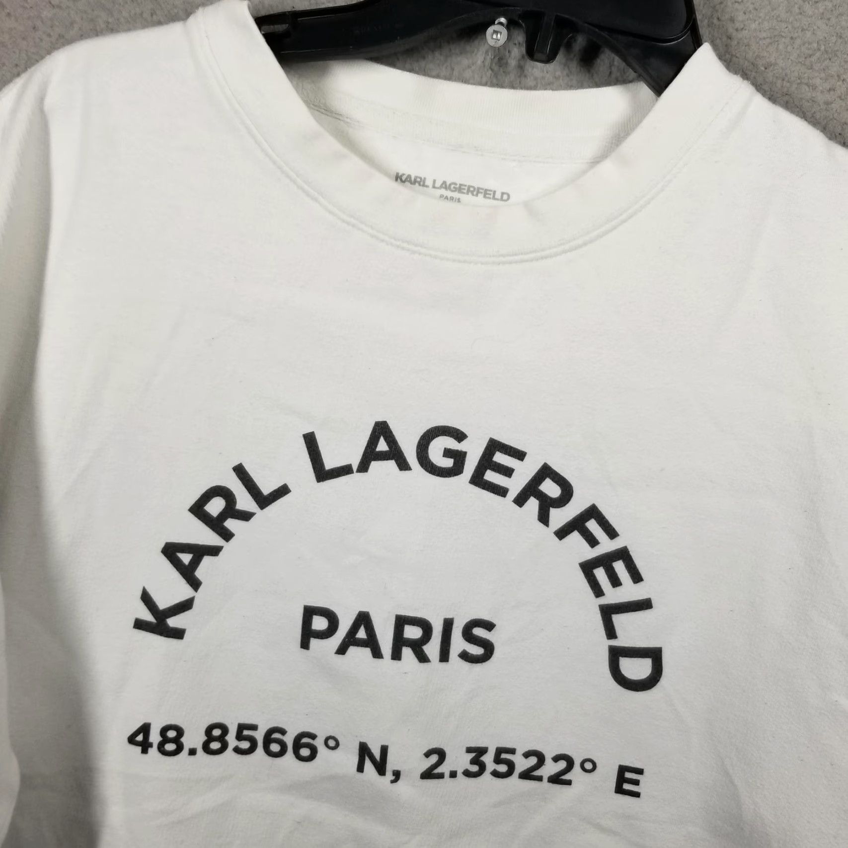 Karl Lagerfeld Karl Lagerfeld Paris Sweatshirt Mens Small White Crewneck Pullover Logo Graphic Size US S / EU 44-46 / 1 - 3 Thumbnail