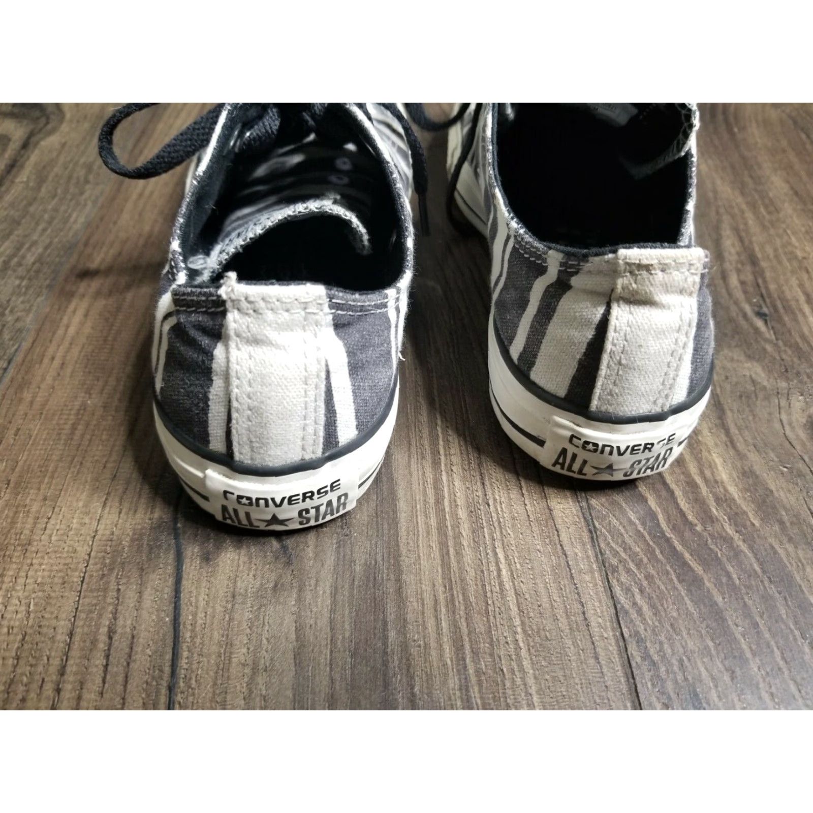 Converse Converse All-Star OX Womens Sneakers 7 Black White Zebra Print Athletic Size US 7 / IT 37 - 4 Thumbnail