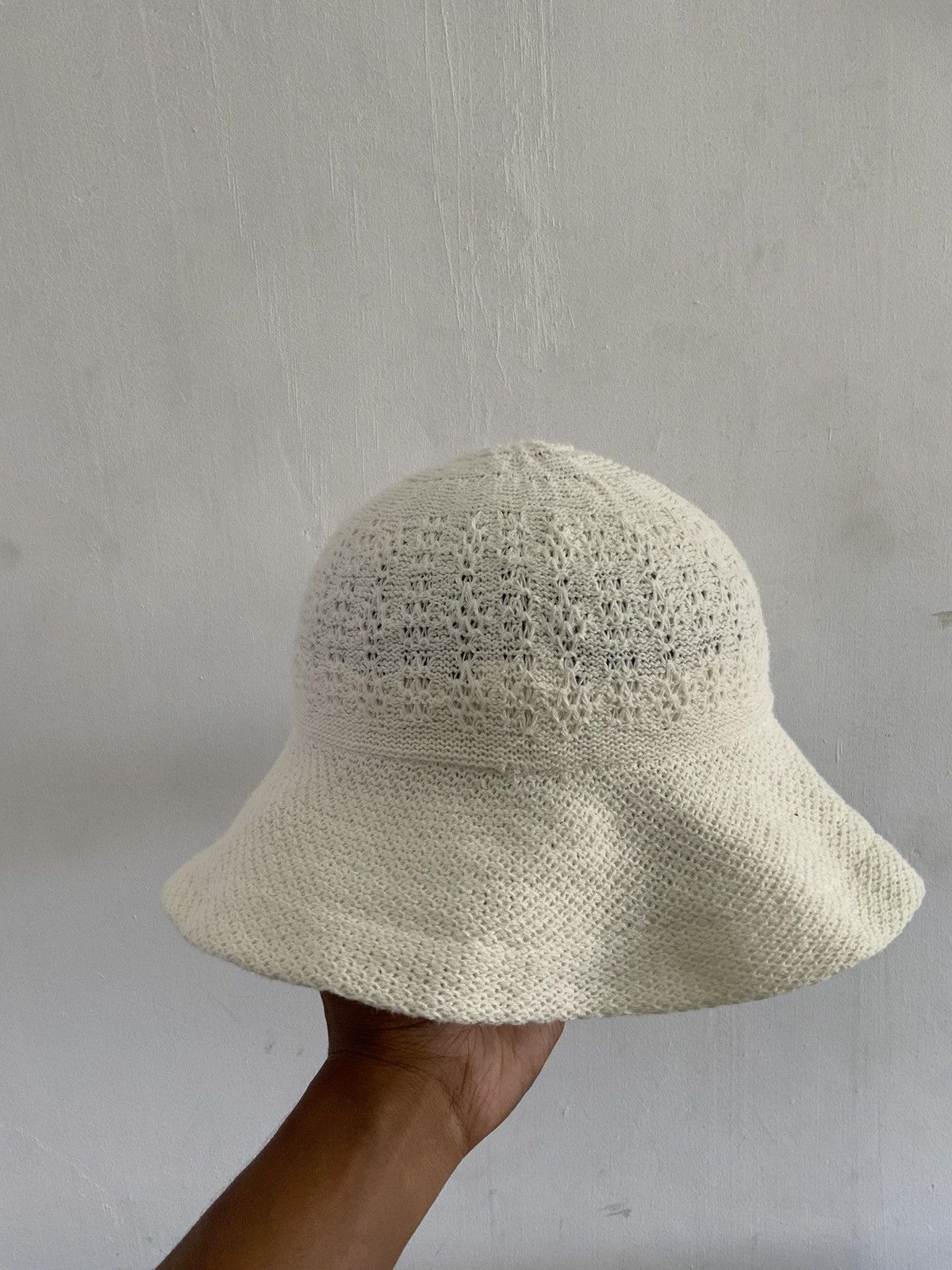 Japanese Brand Sugai Original White Bucket Hat Size ONE SIZE - 3 Thumbnail