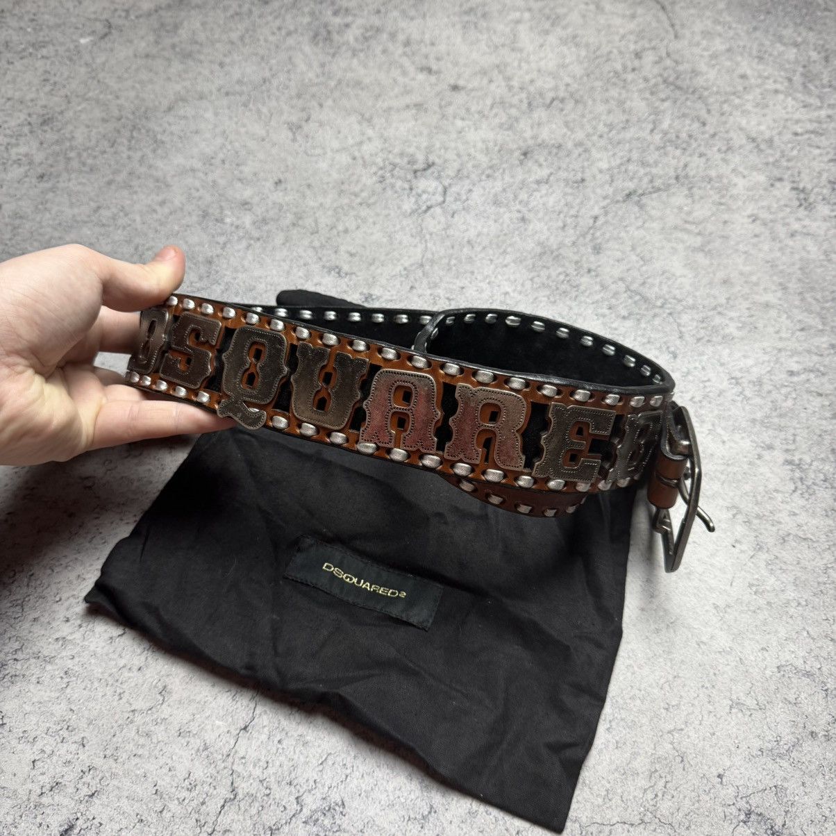 Dsquared2 NEW Rare DSQUARED2 Vintage Leather Belt Size ONE SIZE - 4 Thumbnail