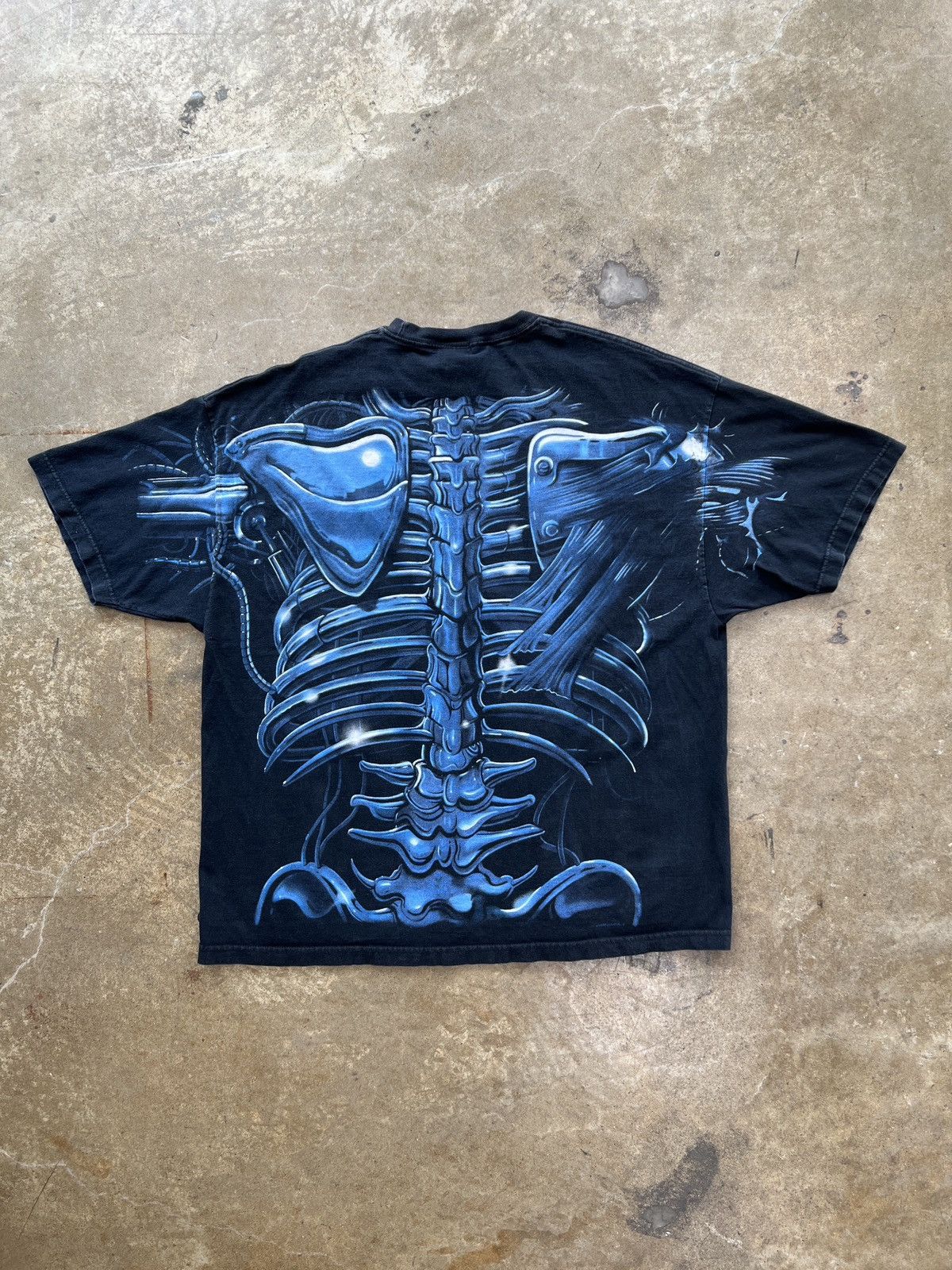Liquid Blue Vintage 1998 Liquid Blue Terminator Skull AOP Blue 3XL Size US XXL / EU 58 / 5 - 5 Thumbnail