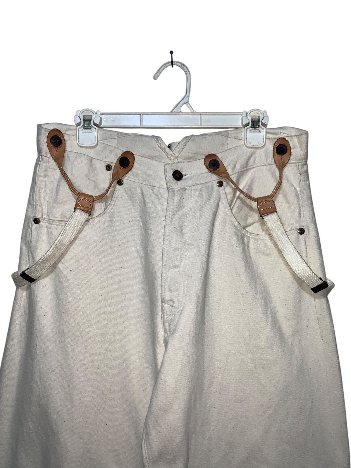 Japanese Brand Vtg RNA INC japan suspenders baggy jeans white Size US 32 / EU 48 - 2 Thumbnail