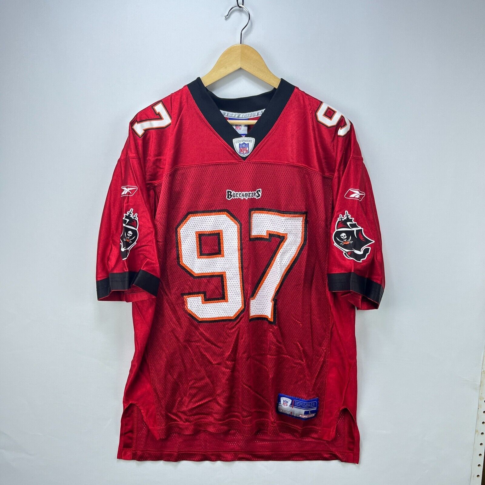 Reebok × Vintage Vintage 90s Tampa Bay Buccaneers NFL Reebok 97 L Simeon Rice Size US L / EU 52-54 / 3 - 1 Thumbnail