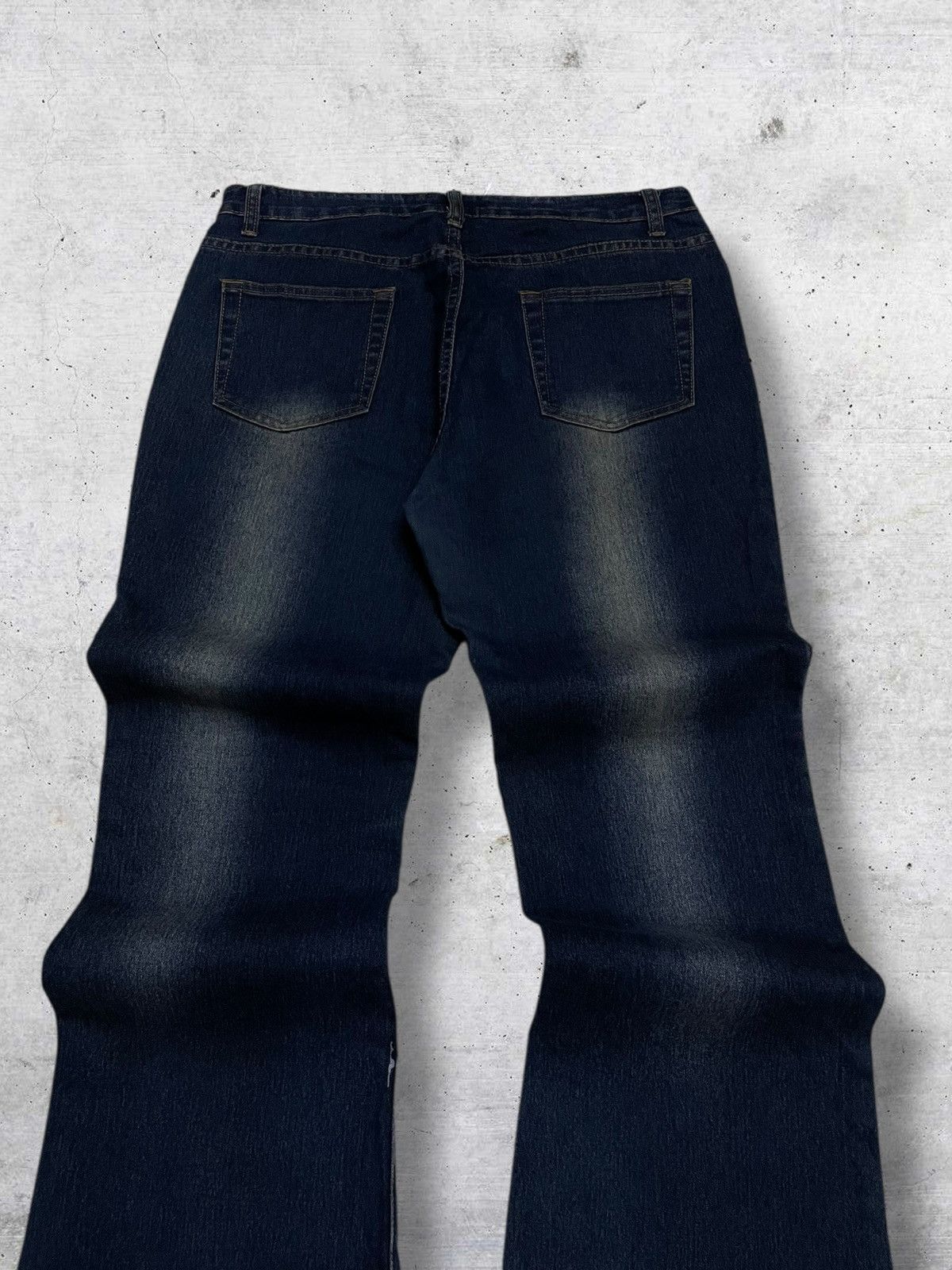 Japanese Brand VINTAGE HAPHAZARD OG 90S ARTISTIC BRUSHSTROKE FLARED DENIM Size US 30 / EU 46 - 11 Thumbnail