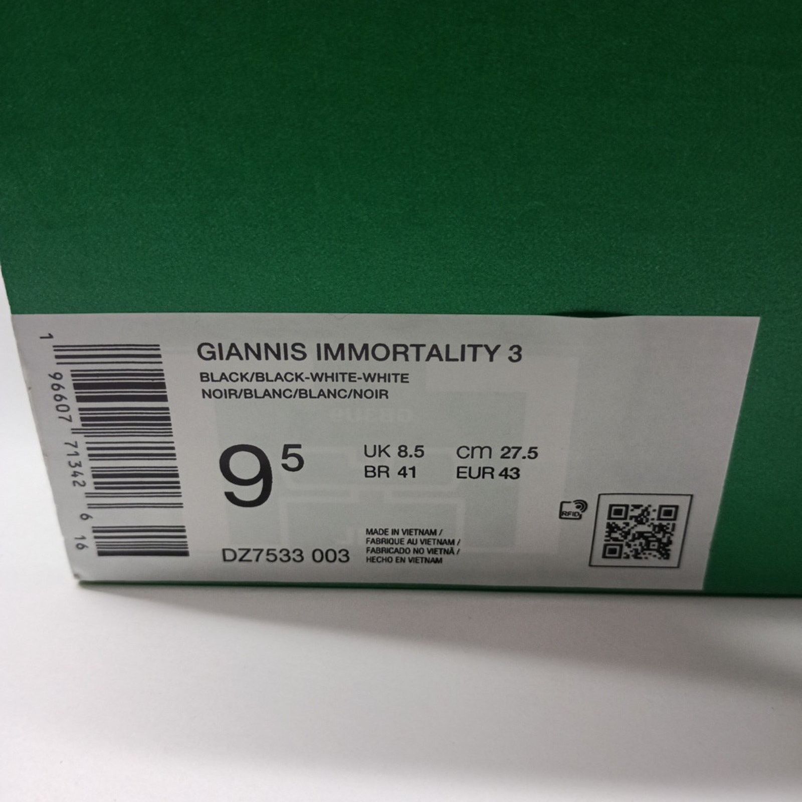 Nike Nike Giannis Immortality 3 Shoes Mens Size 9.5 White/Black Size US 9.5 / EU 42-43 - 8 Thumbnail