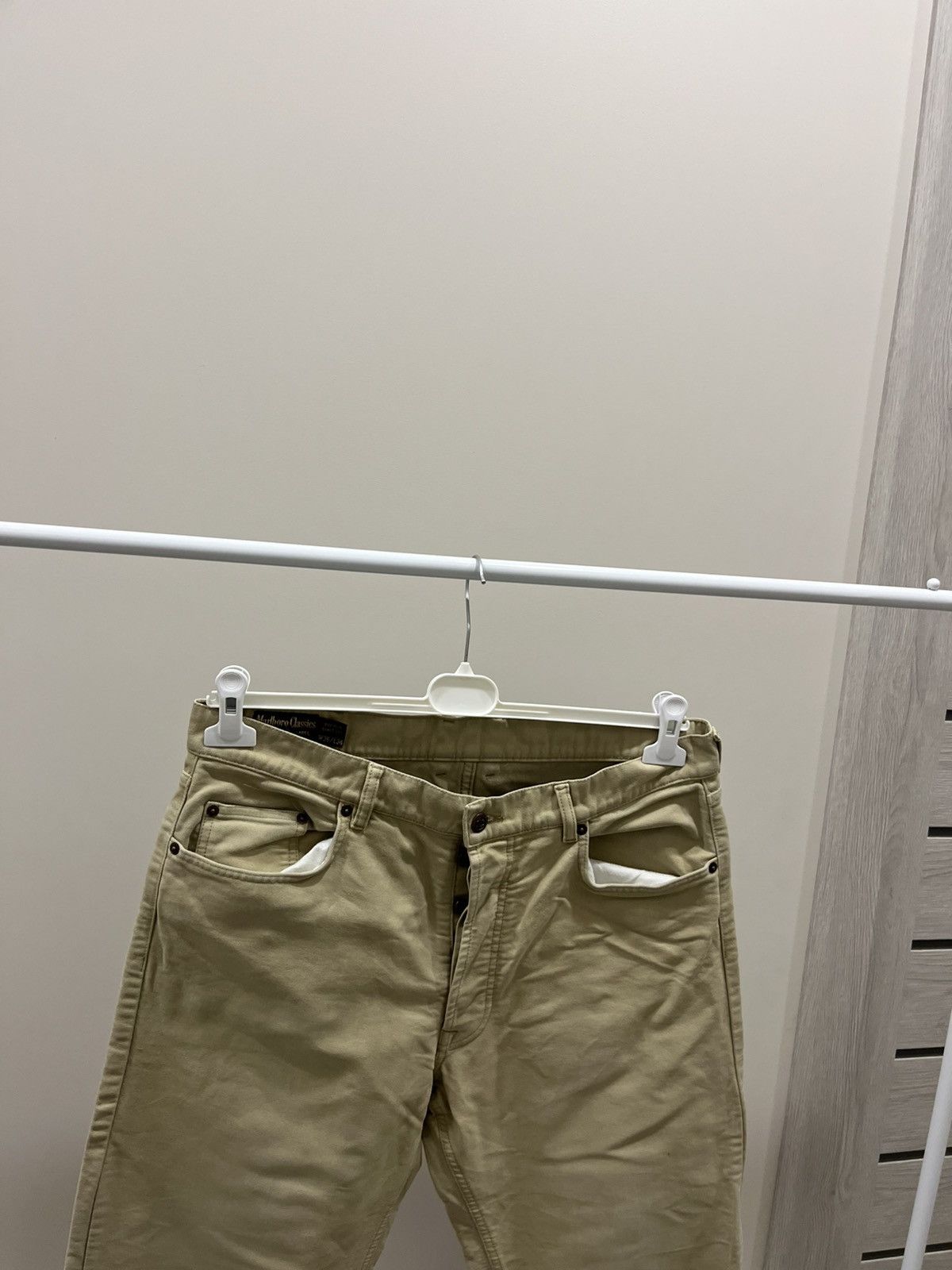Mustang Vintage 90s Mustang Y2K Double Knees Pants Beige Casual Size US 36 / EU 52 - 2 Thumbnail
