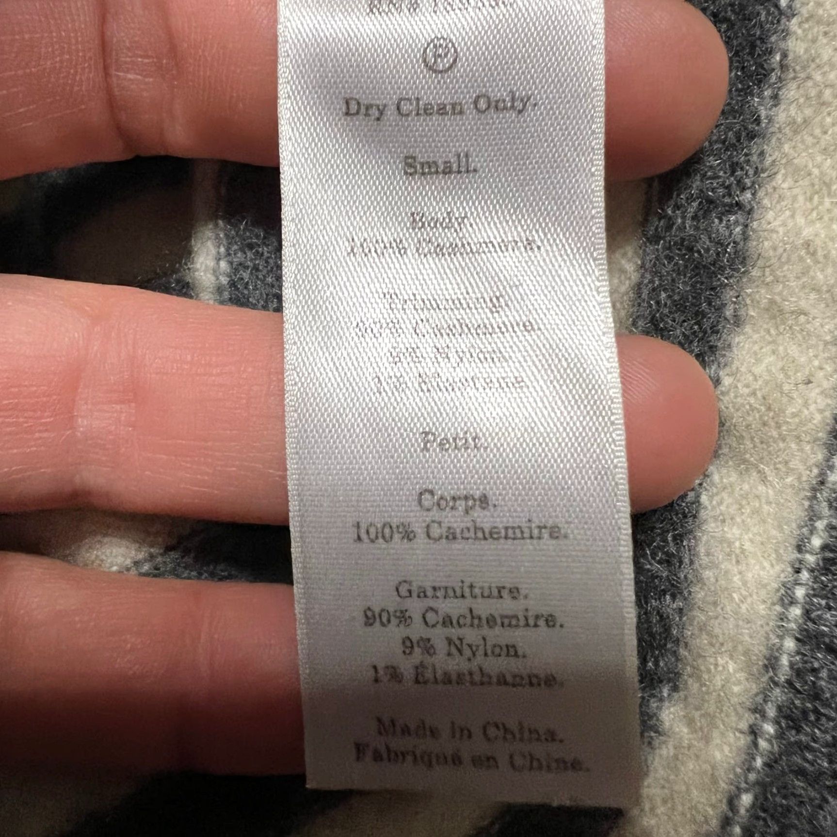 Everlane Everlane Sweater Womens Small Striped Cashmere Blend Gray stain Pullover Women S Regular Size S / US 4 / IT 40 - 7 Thumbnail