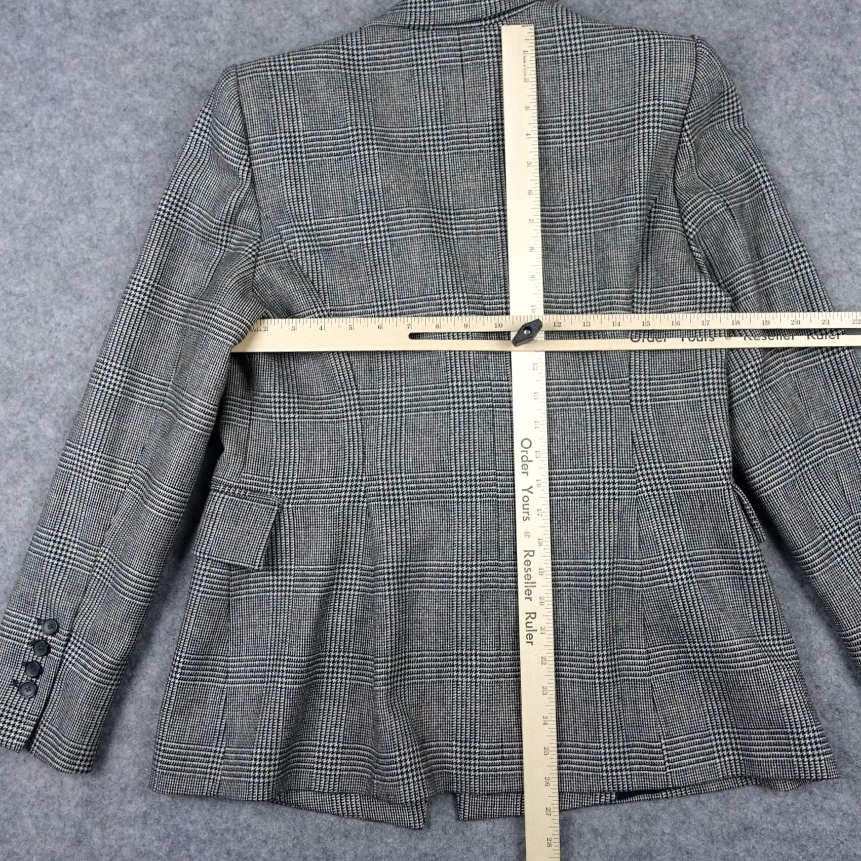 Zara Zara Woman Blazer Jacket Gray Plaid Notch Lapel Womens Small S Workwear Business Plus Tailored Suits Style Size S / US 4 / IT 40 - 5 Thumbnail