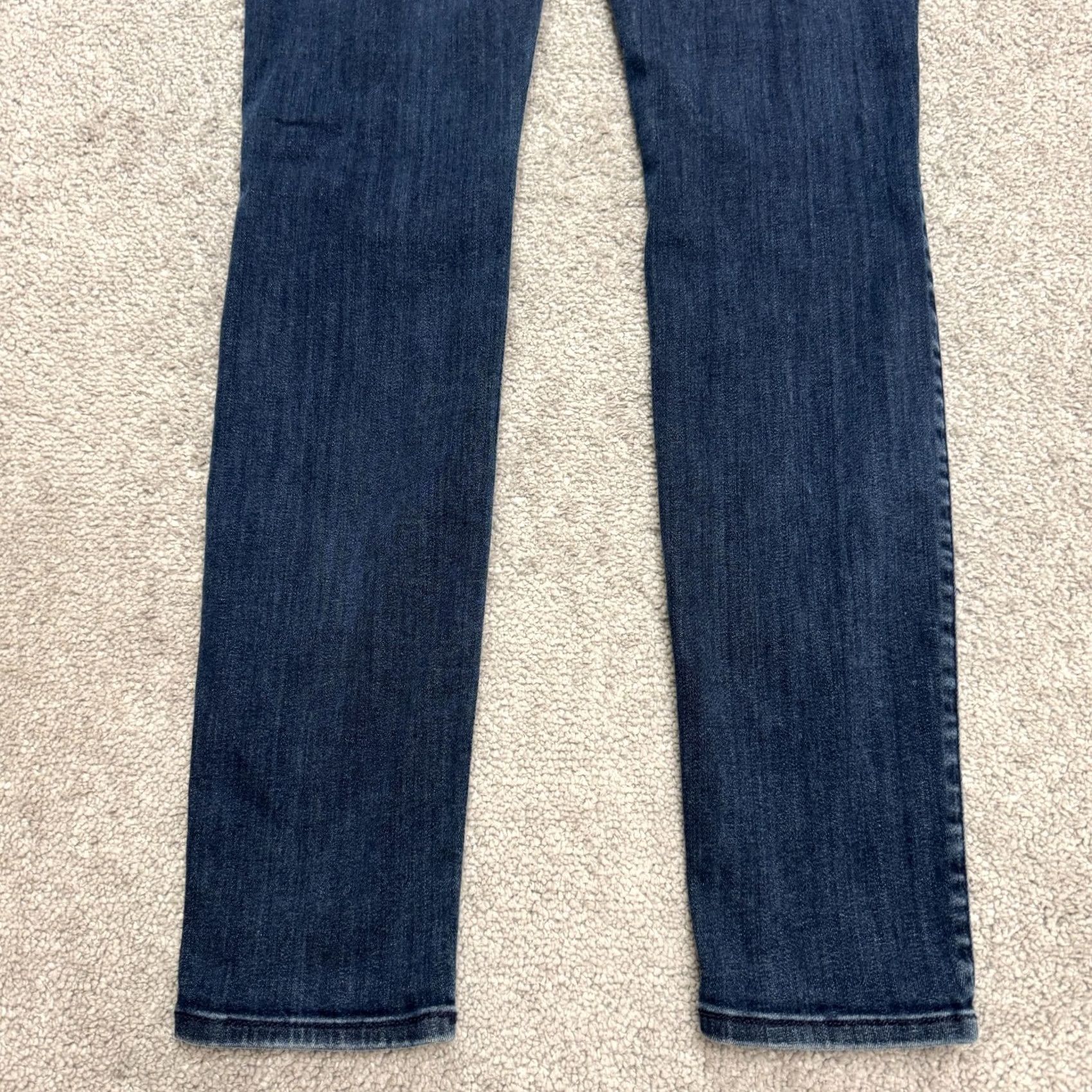 7 For All Mankind 7 For All Mankind The High Waist Skinny Jeans Womens 27 Blue Dark Wash Size 26" / US 2 / IT 38 - 3 Thumbnail