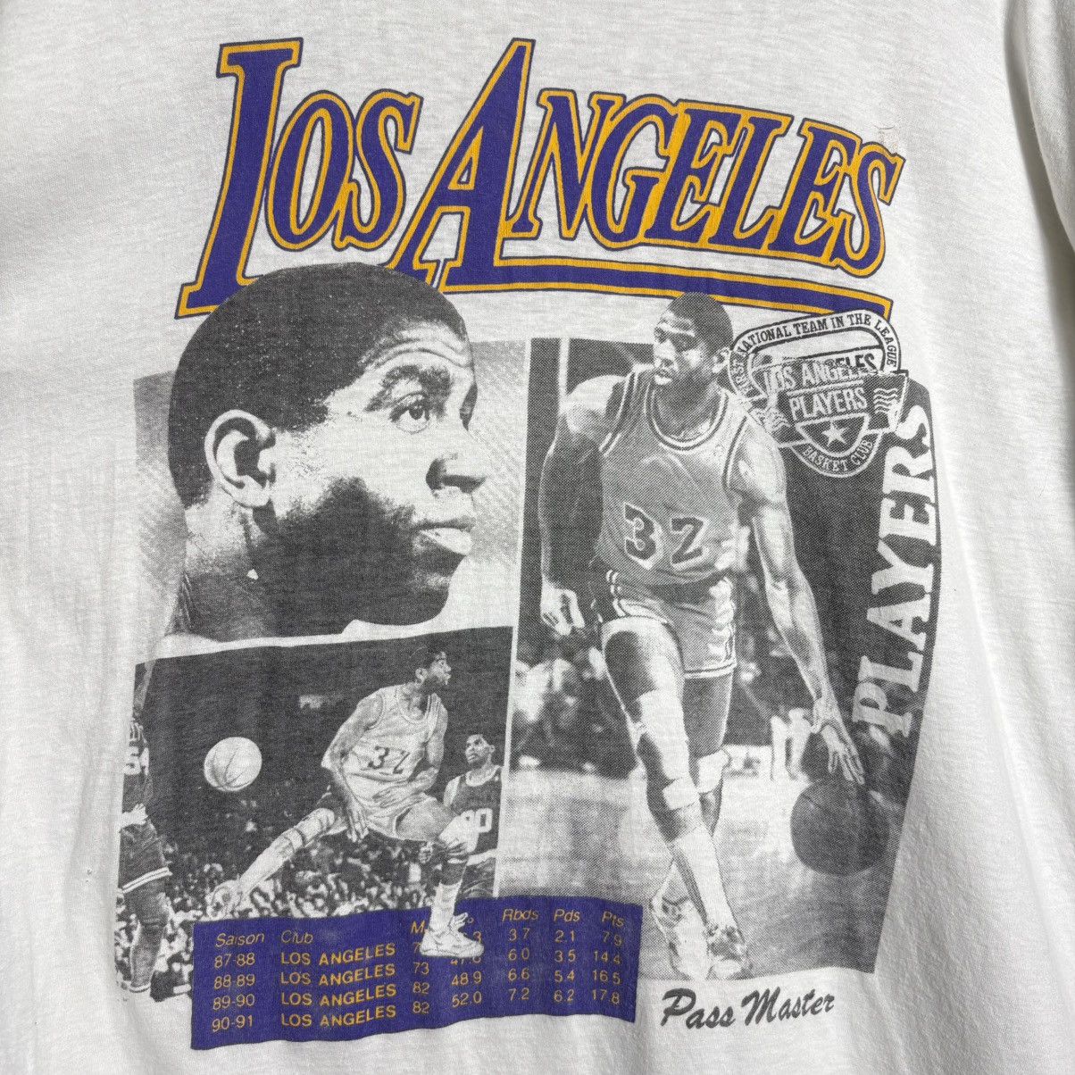 NBA × Vintage Vintage 80s Los Angeles Magic Johnson T-Shirt / Lakers Size US XL / EU 56 / 4 - 2 Thumbnail