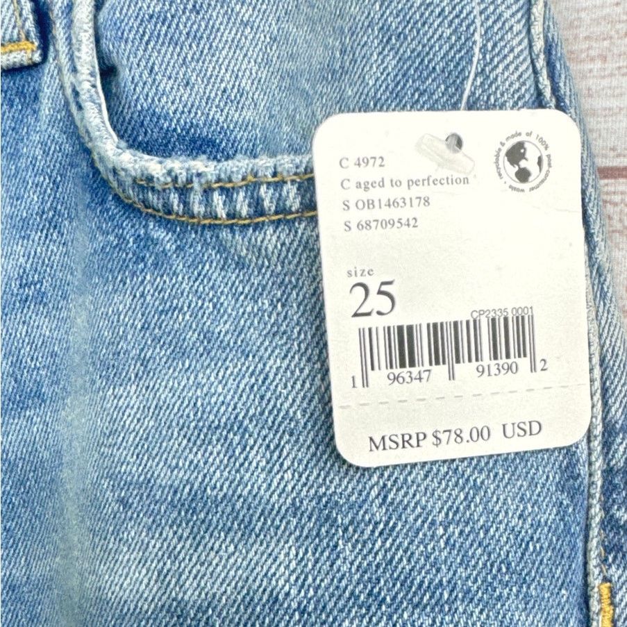 Free People NWT Free People Distress Straight Leg Jeans Size 25 Boho Size 25" / US 0 / IT 36 - 4 Thumbnail