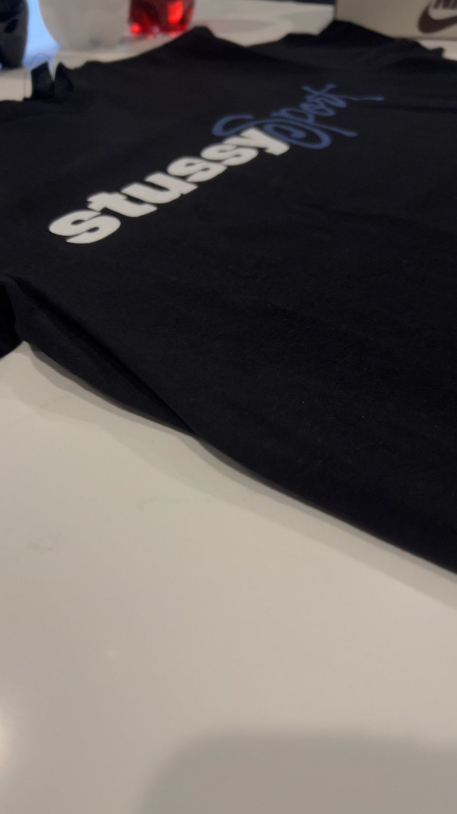 Other × Stussy Stussy sport black t shirt with white and blue letters Size US L / EU 52-54 / 3 - 4 Thumbnail