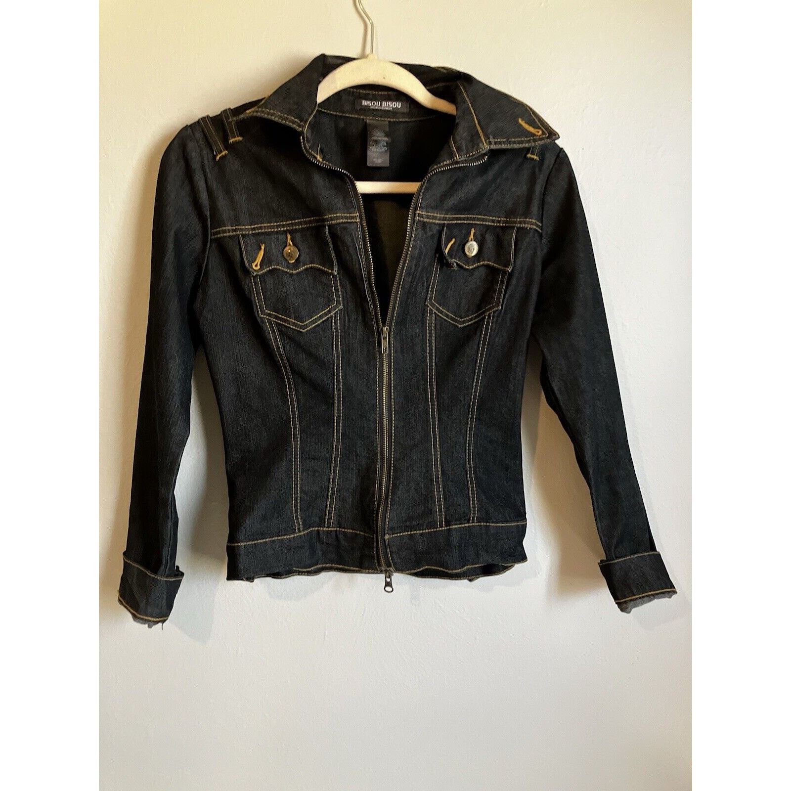 Other Bisou Bisou Womens Denim Jean Jacket Size small RN# 93677 Size L / US 10 / IT 46 - 2 Thumbnail