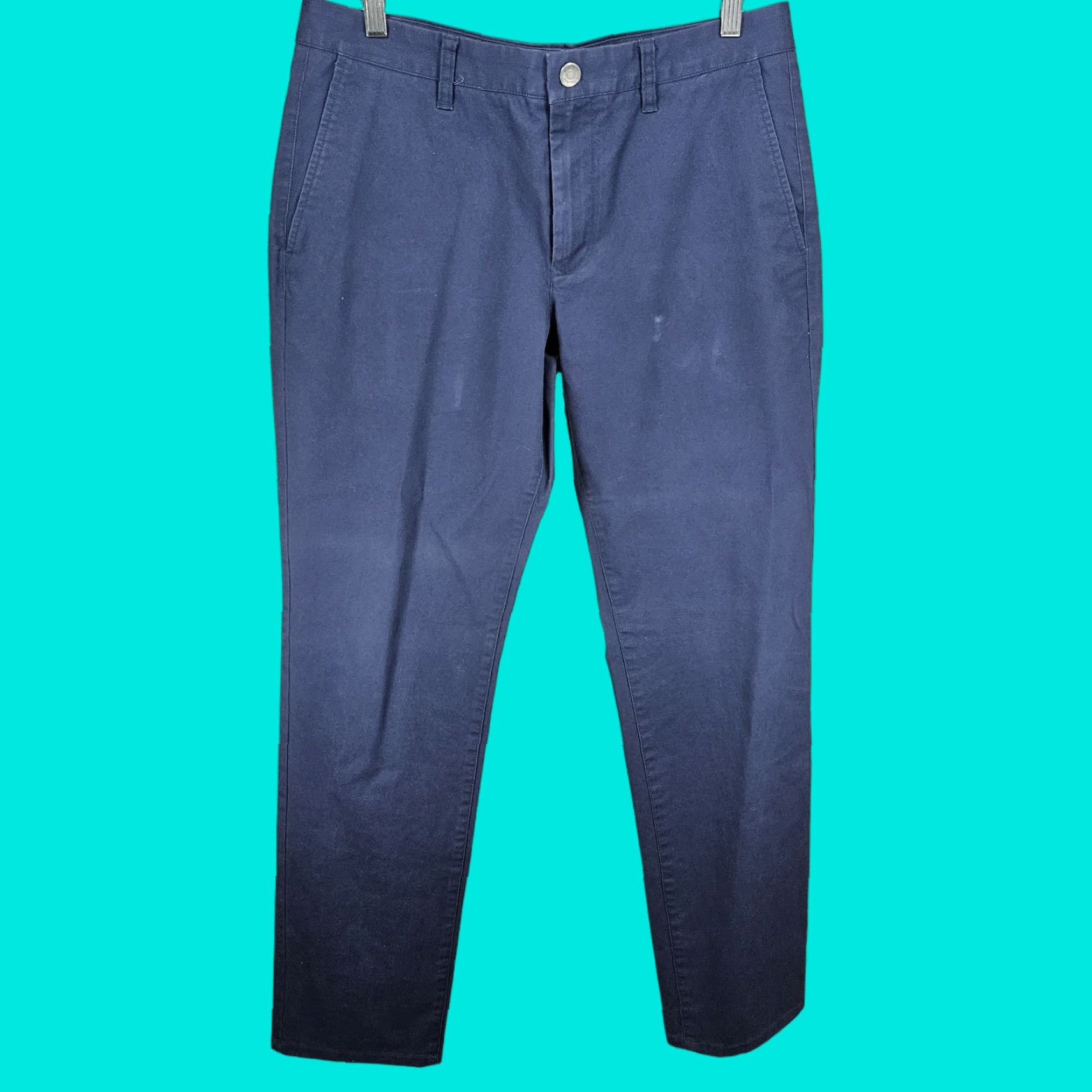 Bonobos Bonobos Navy Slim Cotton Blend Straight Leg Flat Front Chino Pants 33x32 Mens Pants Slim Navy Bonobos Straight Leg Chino Comfortable Flat Front 33 32 Size US 33 - 1 Thumbnail