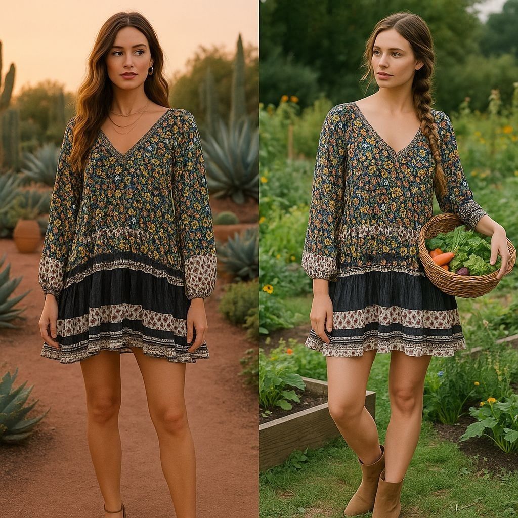 Free People Free People Gardenia Tunic Top XS Cottagecore Boho Fall Laye Size XS / US 0-2 / IT 36-38 - 1 Thumbnail