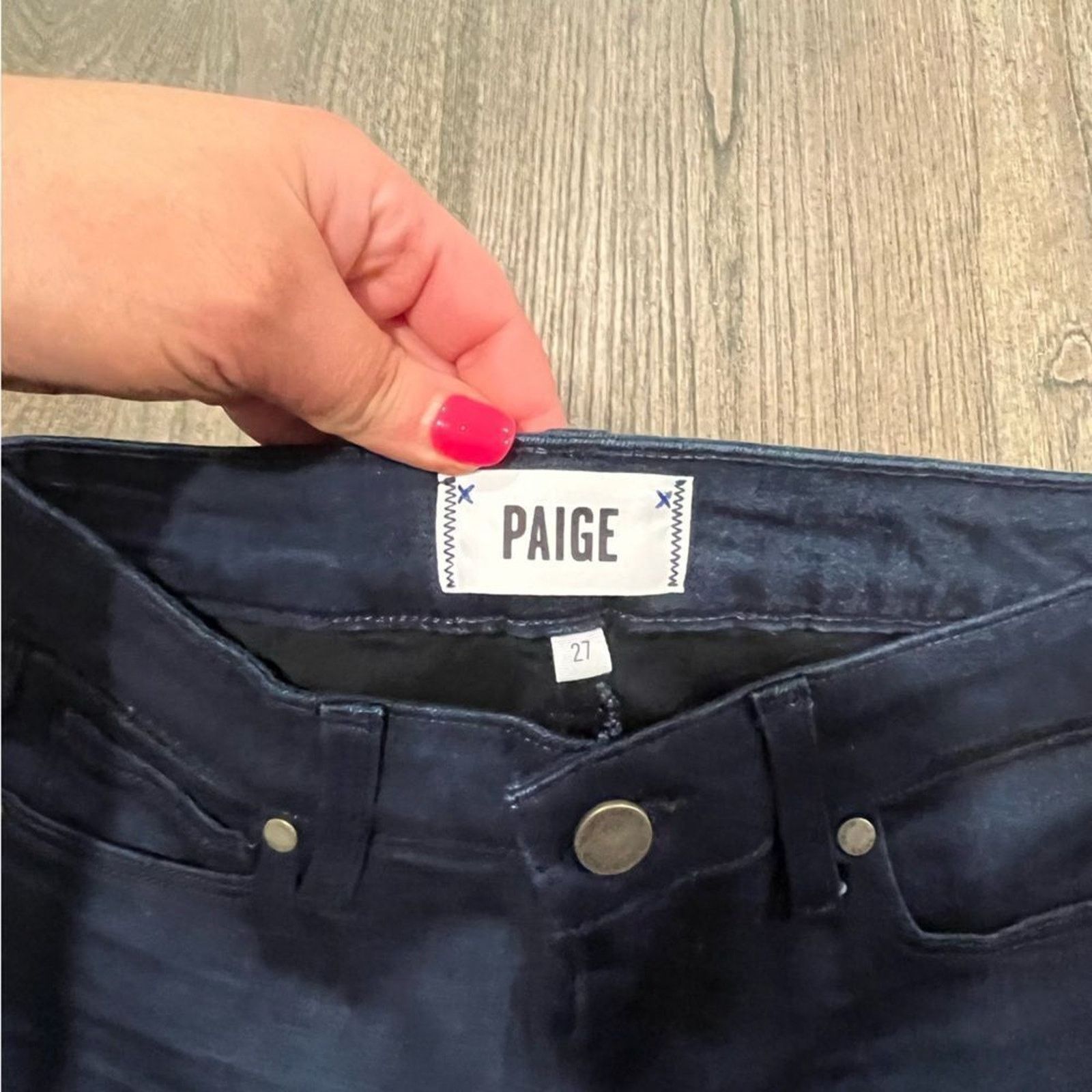 Paige NWOT Paige Verdugo Ankle Dark Wash Indigo Skinny Jeans Sz 27 Size 27" / US 4 / IT 40 - 5 Thumbnail