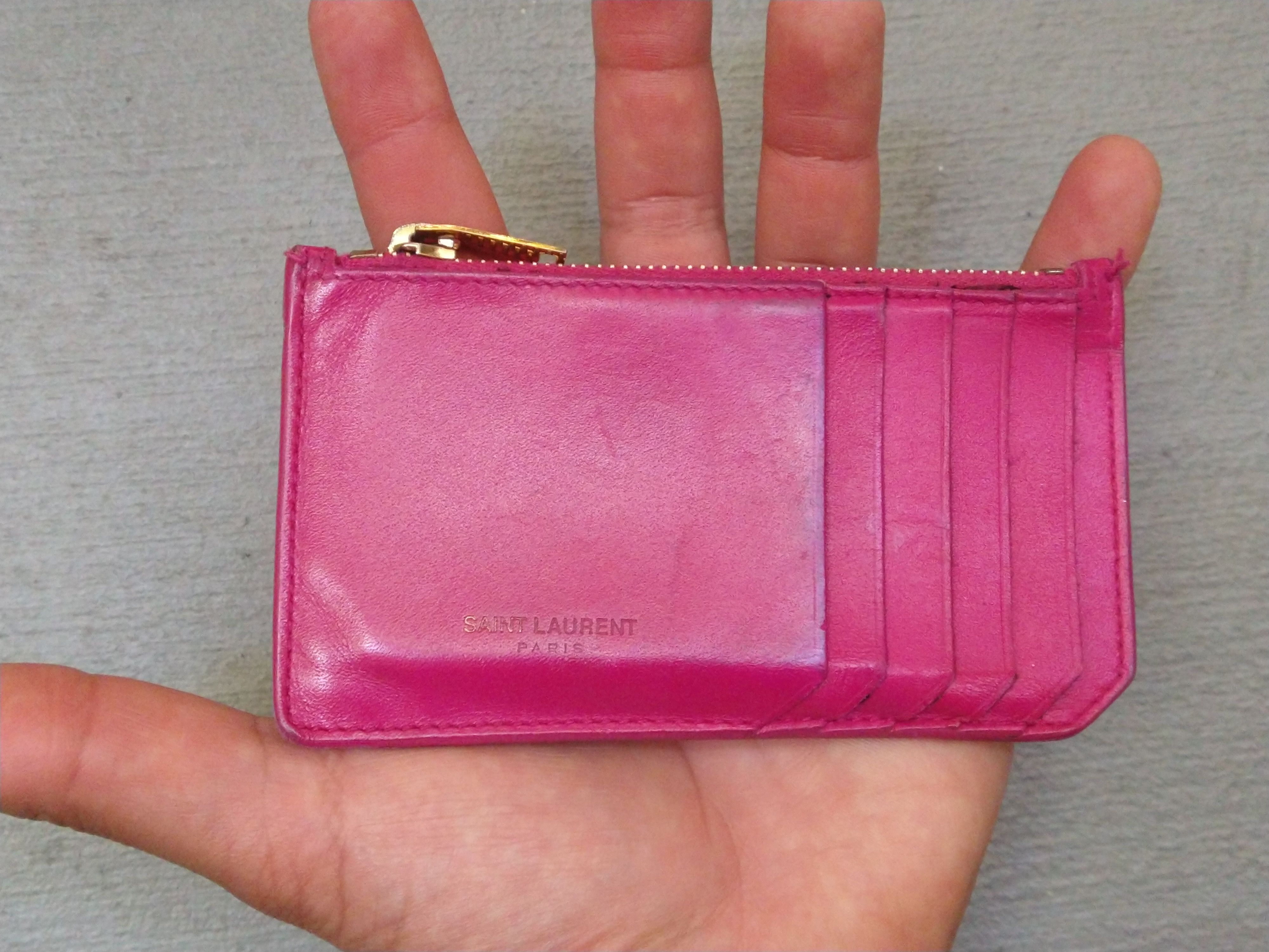 Saint Laurent Paris Saint Laurent Paris Wallet Cardholder Pink Leather SLP YSL Size ONE SIZE - 13 Thumbnail