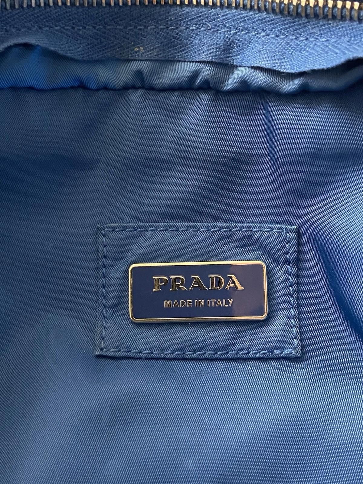 Prada Prada Cerulean Blue Nylon Leather Belt Bag Waist Pouch, Fair Size ONE SIZE - 11 Thumbnail