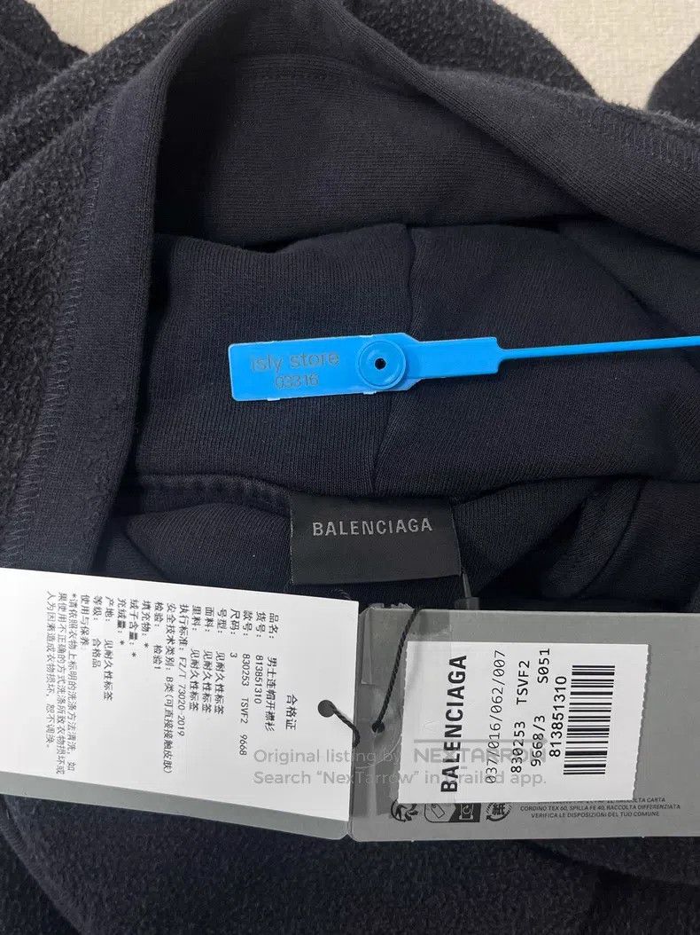 Balenciaga Balenciaga Hooded Logo Long Sleeve Sweatshirt Size US L / EU 52-54 / 3 - 5 Thumbnail