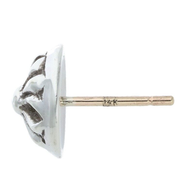 Chrome Hearts Cross Ball Stud Silver Earring