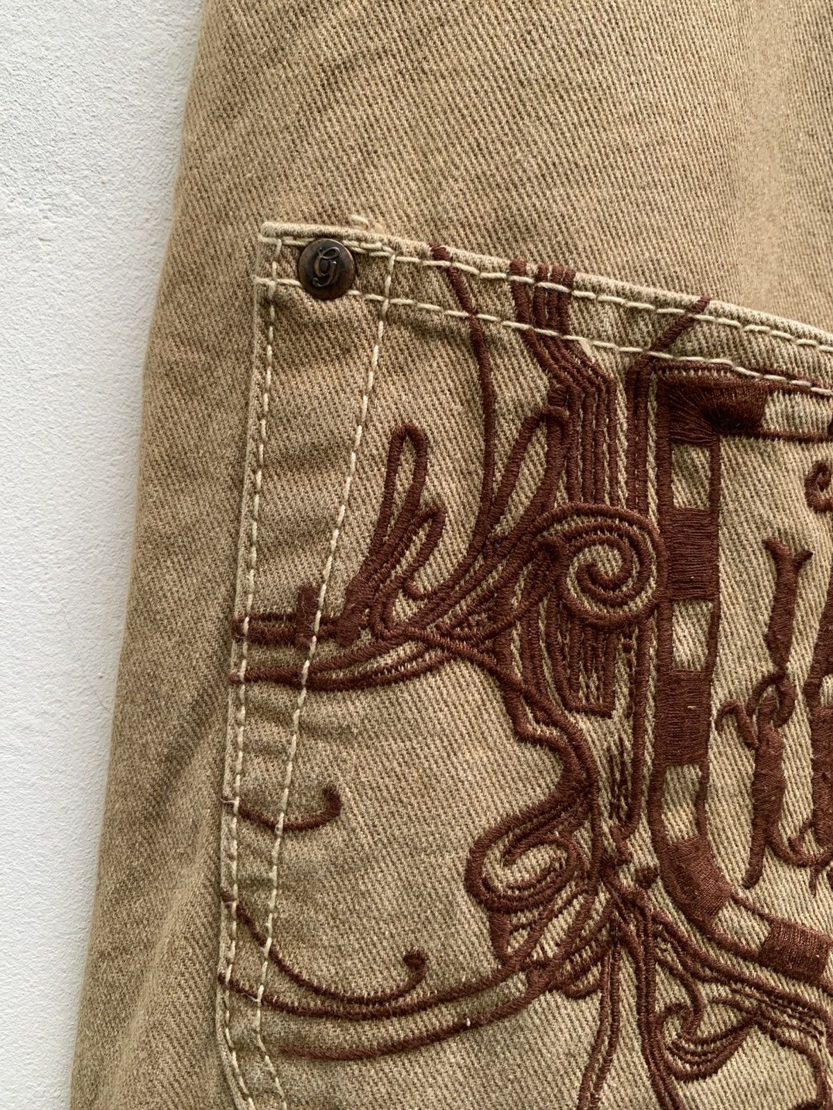 Southpole Vintage G unit 50 cent big embroidery baggy jeans rap pants Size US 34 / EU 50 - 6 Thumbnail