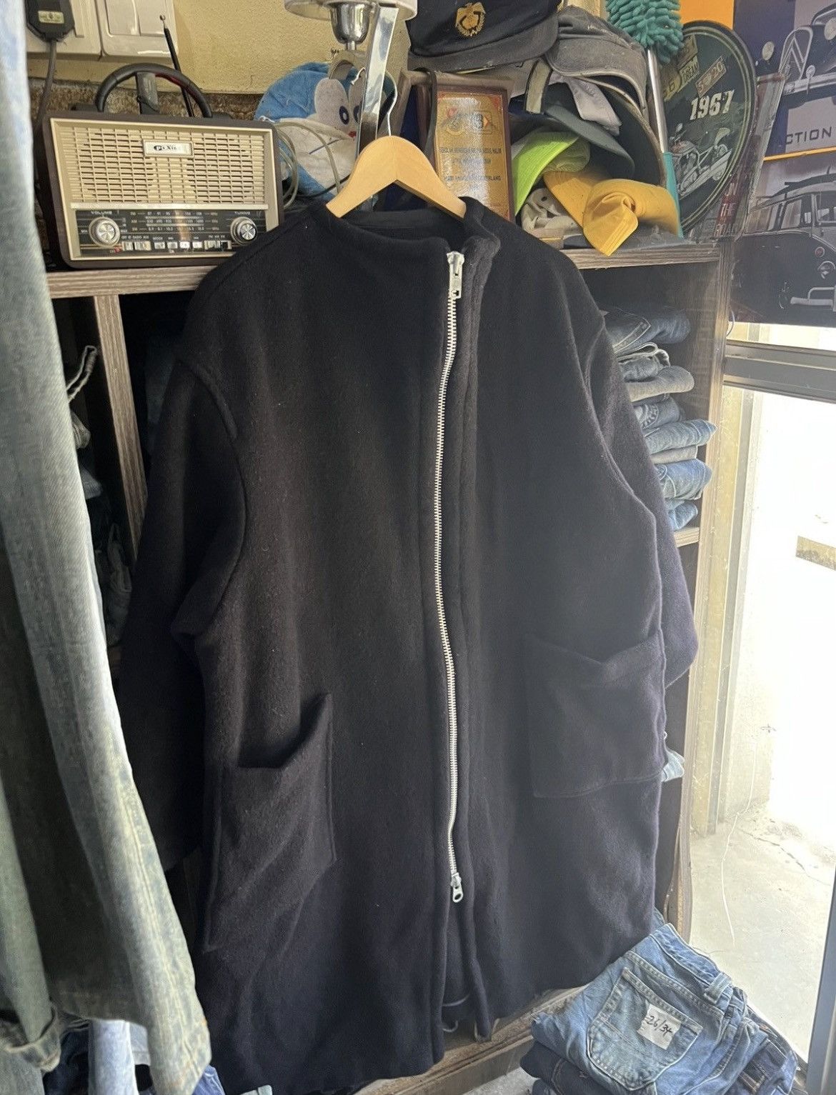 Yohji Yamamoto 🔥Vintage Y’s Yohji Yamamoto Wool Long Zipper Jacket Size US XXL / EU 58 / 5 - 5 Thumbnail