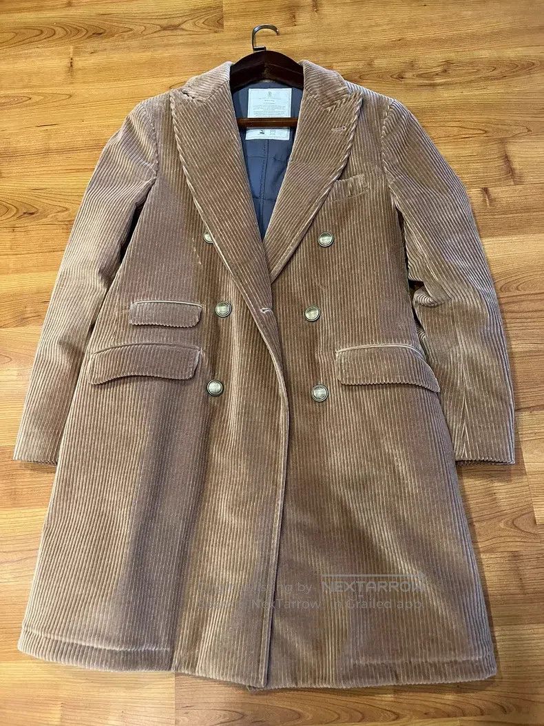 Brunello Cucinelli Brunello Cucinelli Men's Corduroy Lined Trench Coat Size US M / EU 48-50 / 2 - 1 Thumbnail