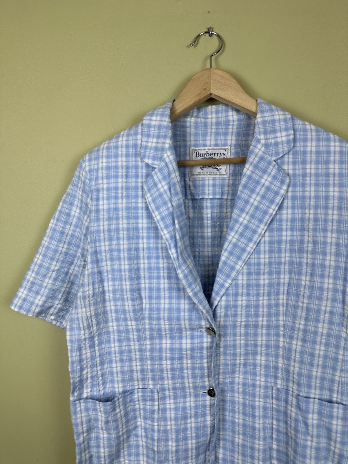 Burberry × Vintage Vintage shortsleeve Burberry blazer Size L / US 10 / IT 46 - 2 Thumbnail