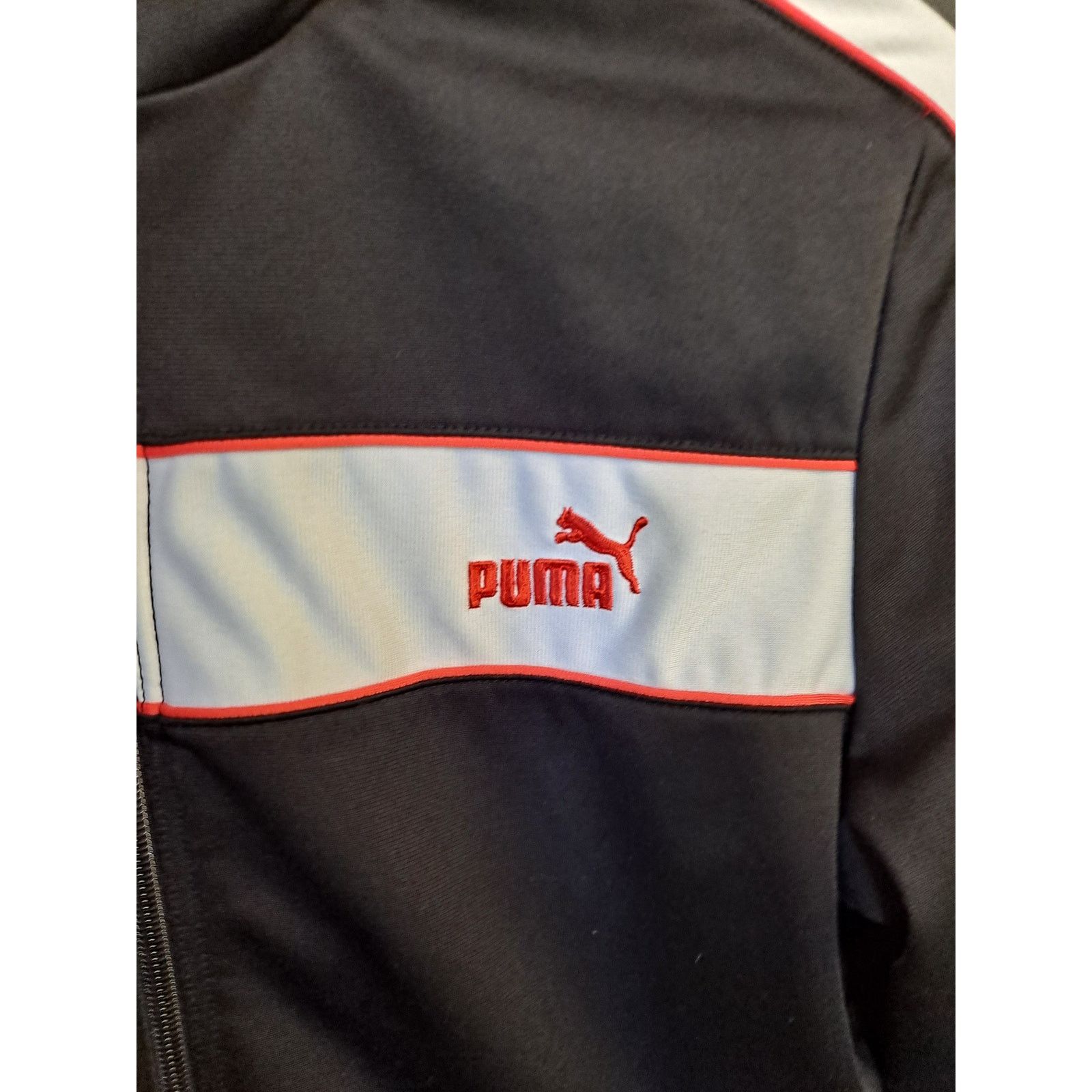 Puma Puma Black with White Stripe Track Jacket Size Large Size L / US 10 / IT 46 - 4 Thumbnail