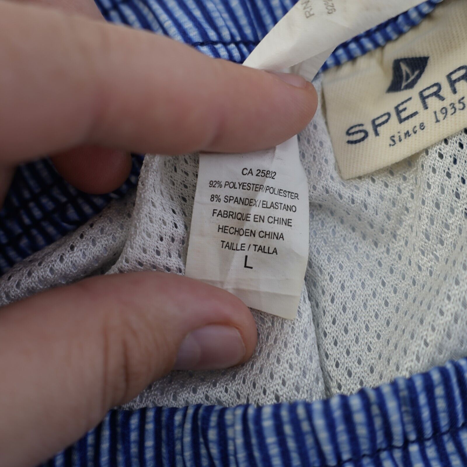 Sperry Sperry Large Blue Striped Lined Large Swim Trunks 36/6 High Size US 36 / EU 52 - 6 Thumbnail