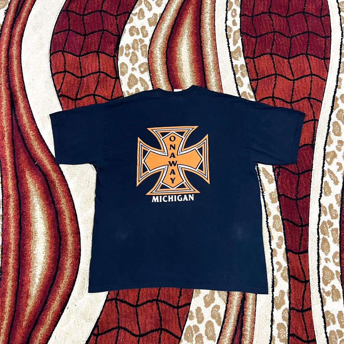 West Coast Choppers Vintage Onaway Michigan West Coast Choppers Design T Shirt Size US XL / EU 56 / 4 - 2 Thumbnail