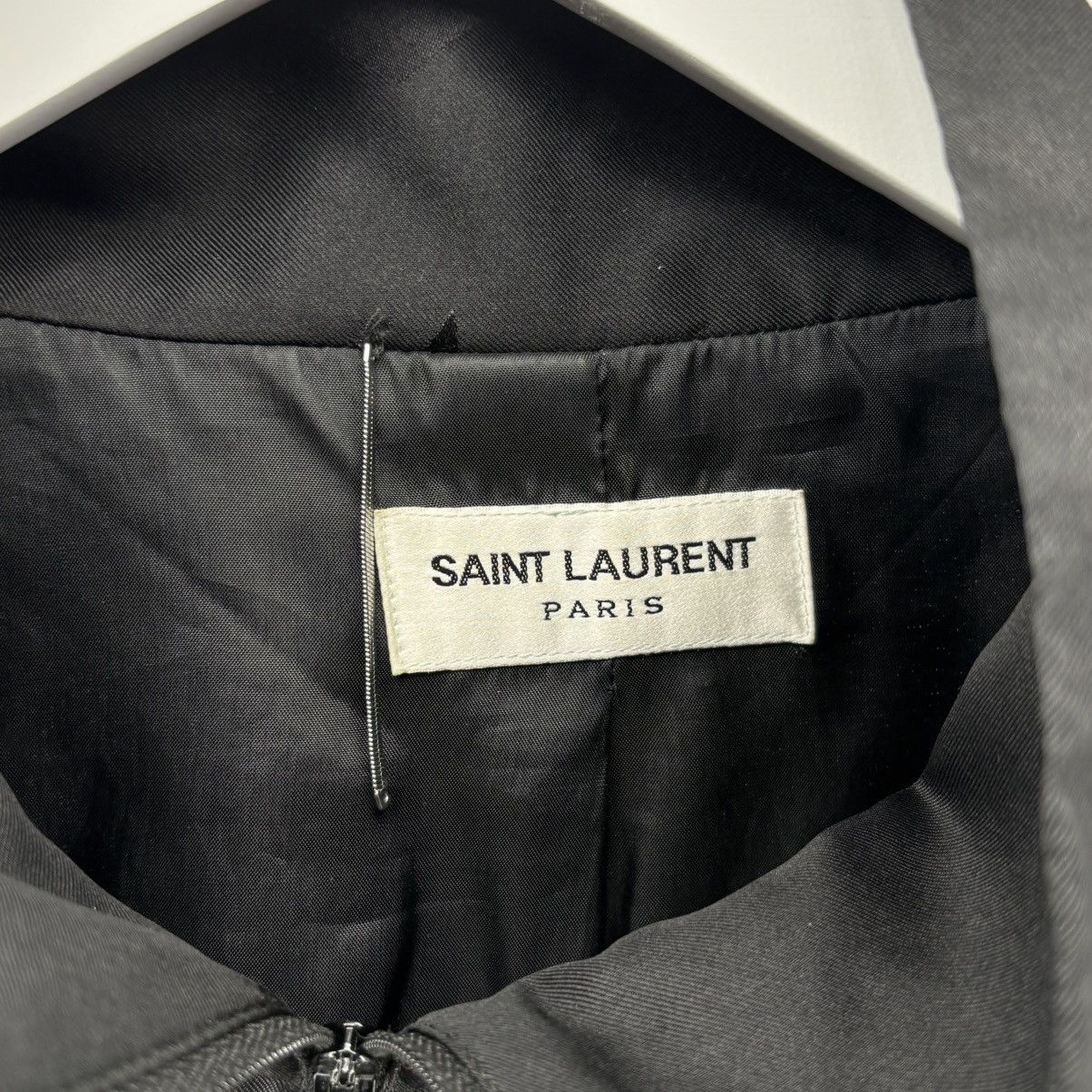 Saint Laurent Paris Saint Laurent Paris Black Silk Teddy Cassandre Size US L / EU 52-54 / 3 - 5 Thumbnail