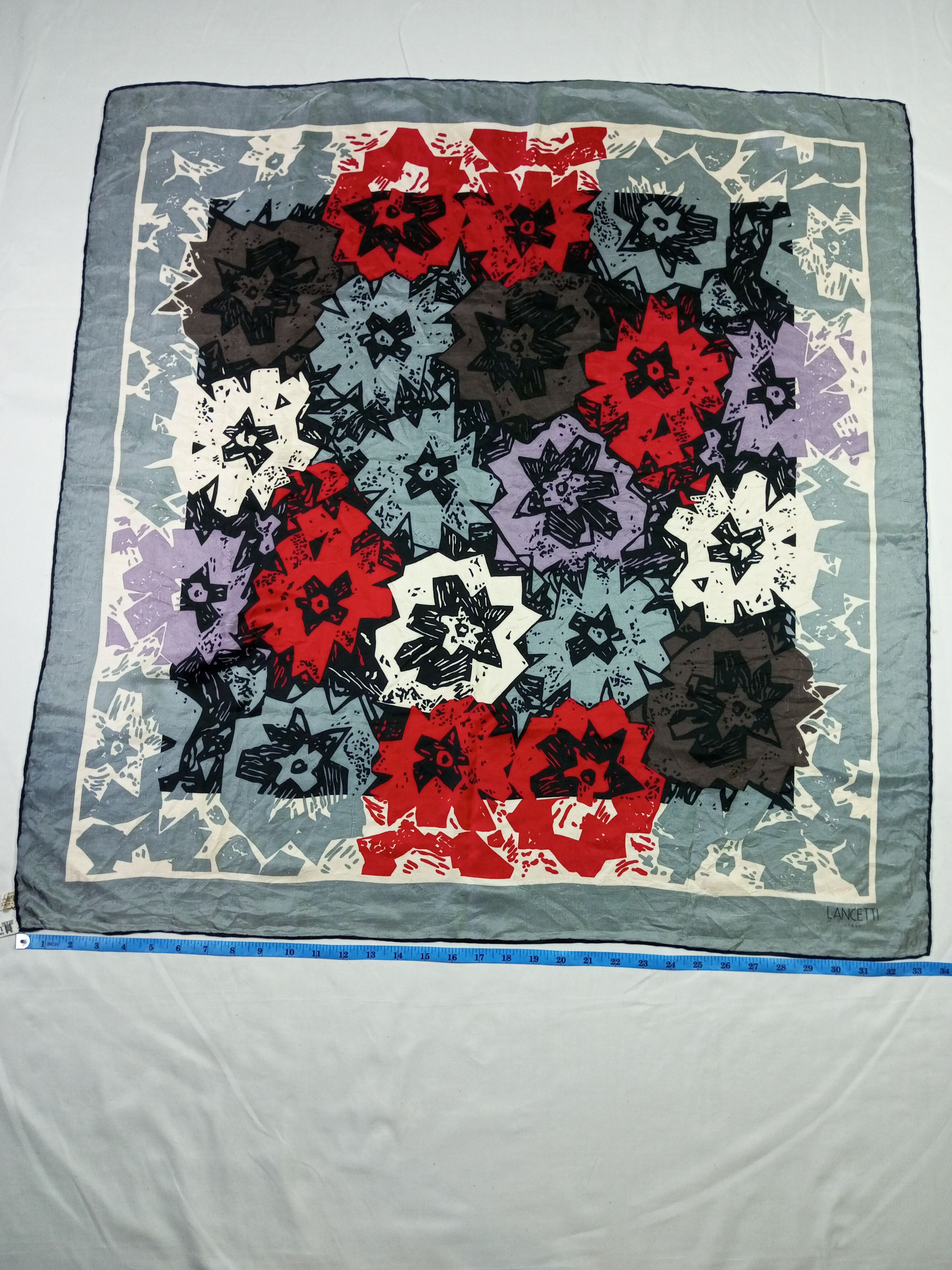 Lui di Lancetti × Vintage Vintage Designer Silk Scarf Lui de Lancetti Size ONE SIZE - 10 Thumbnail