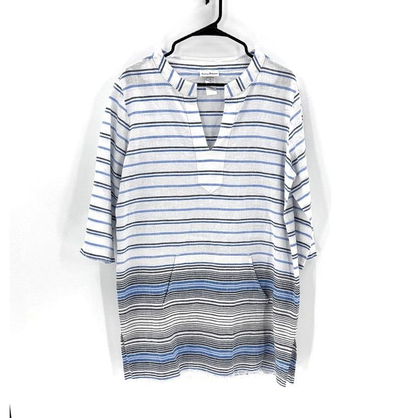 Tommy Bahama Tommy Bahama linen-blend swim cover-up tunic top size L Size ONE SIZE - 1 Thumbnail