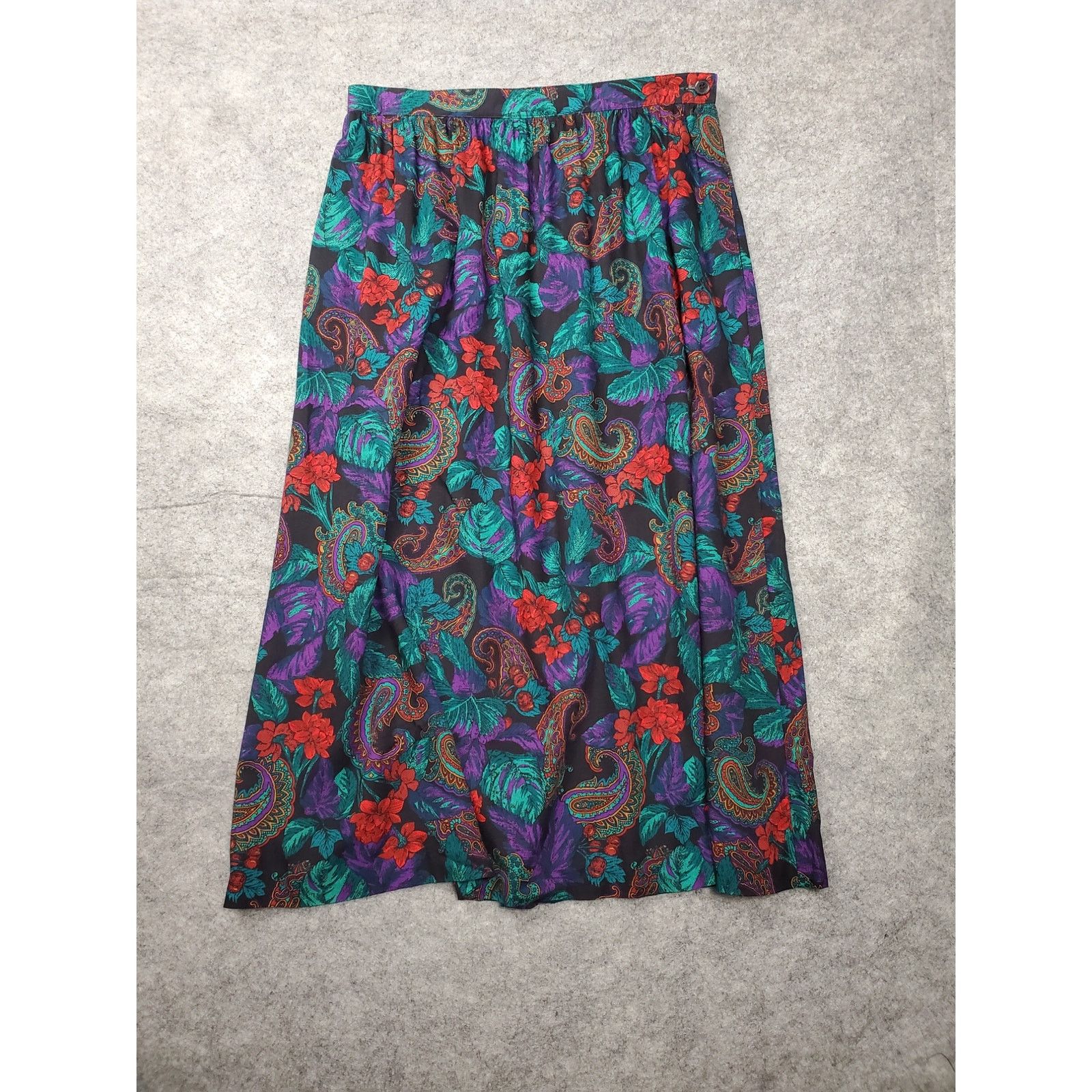 Other Vintage Women's Size 14 Alfred Dunner Floral Paisley Skirt Size 36" / US 14 / IT 50 - 1 Thumbnail