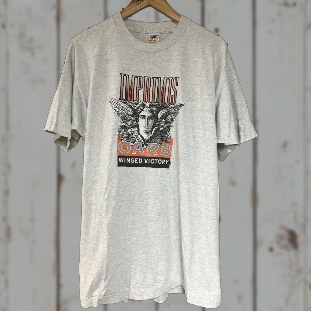 Fruit Of The Loom VINTAGE Fruit of the Loom Crew Short Sleeve T-Shirt Mens XL Gray USA Oars Watermark Imprimis Tee Size US XL / EU 56 / 4 - 1 Thumbnail