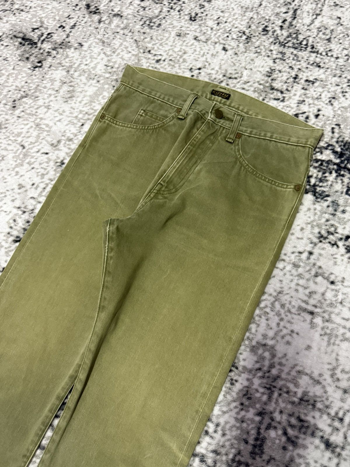 Kapital Vintage Kapital Sun Faded Green Slim Jeans Size US 29 - 6 Thumbnail