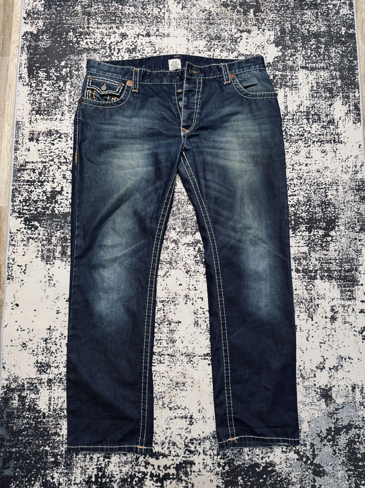Japanese Brand × True Religion × Vintage True Religion Vintage USA Jeans Navy 36 Size US 36 / EU 52 - 4 Thumbnail