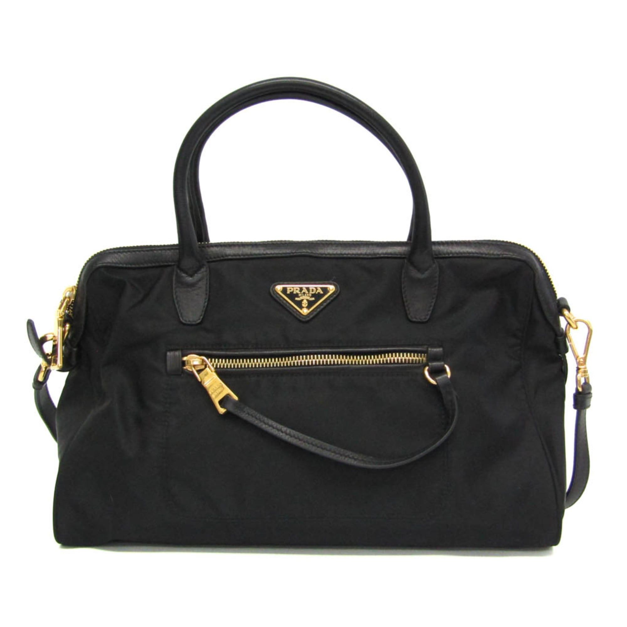 Prada Prada TESSUTO BL0627 Women's Nylon,Leather Handbag,Shoulder Bag Black Size ONE SIZE - 1 Thumbnail