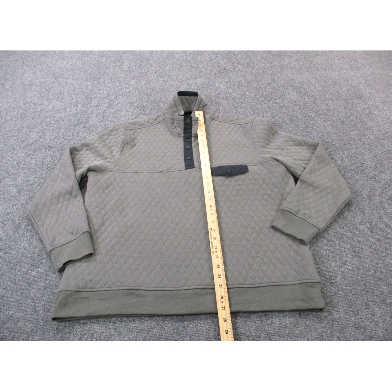 UNTUCKit UNTUCKit Sweatshirt Mens XL Gray Quilted Snap Pullover Sweater Casual Size US XL / EU 56 / 4 - 3 Thumbnail