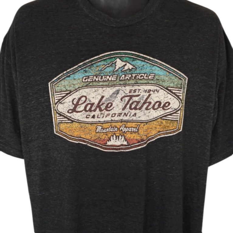 Vintage Lake Tahoe T Shirt Mens 2XL Gray California Travel Destination Tee Size US XXL / EU 58 / 5 - 2 Thumbnail