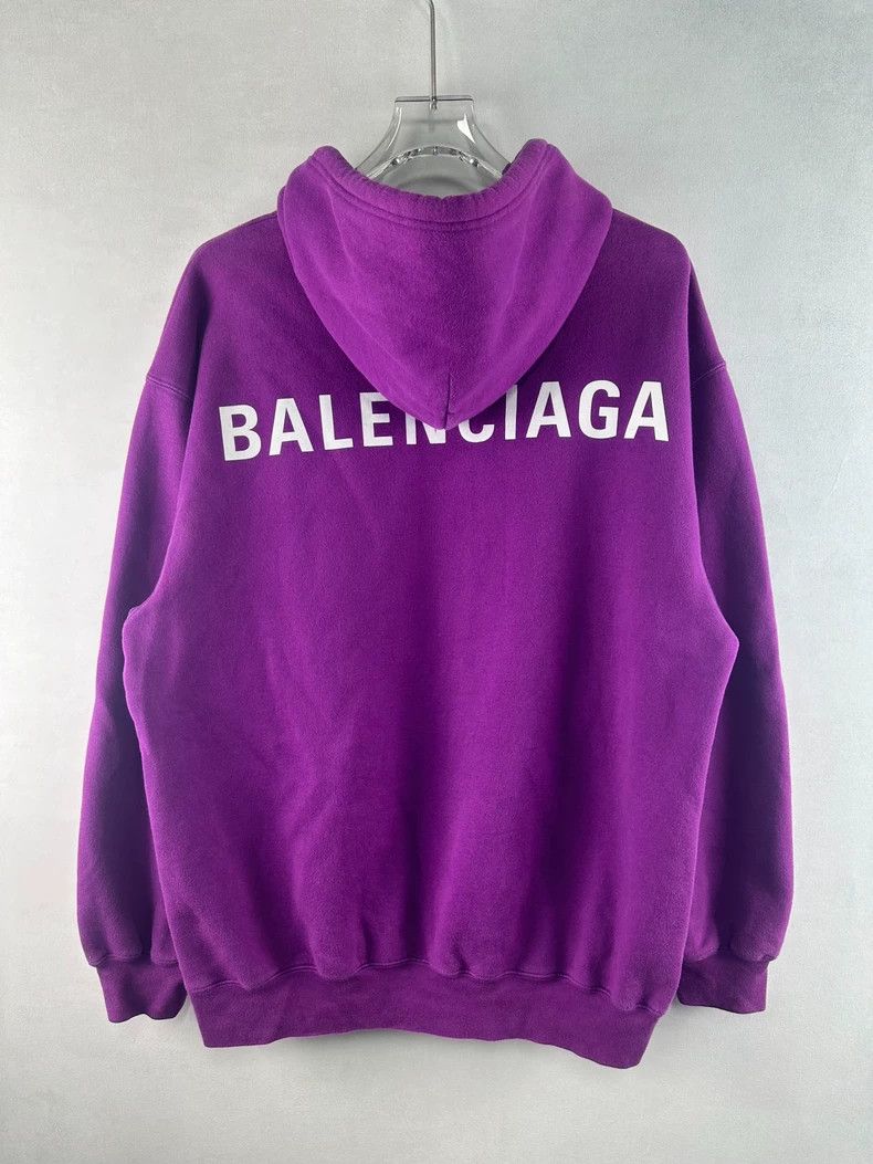 Balenciaga Balenciaga Purple logo hoodie with back hoodie 2502-Nextarr Size US XS / EU 42 / 0 - 1 Thumbnail