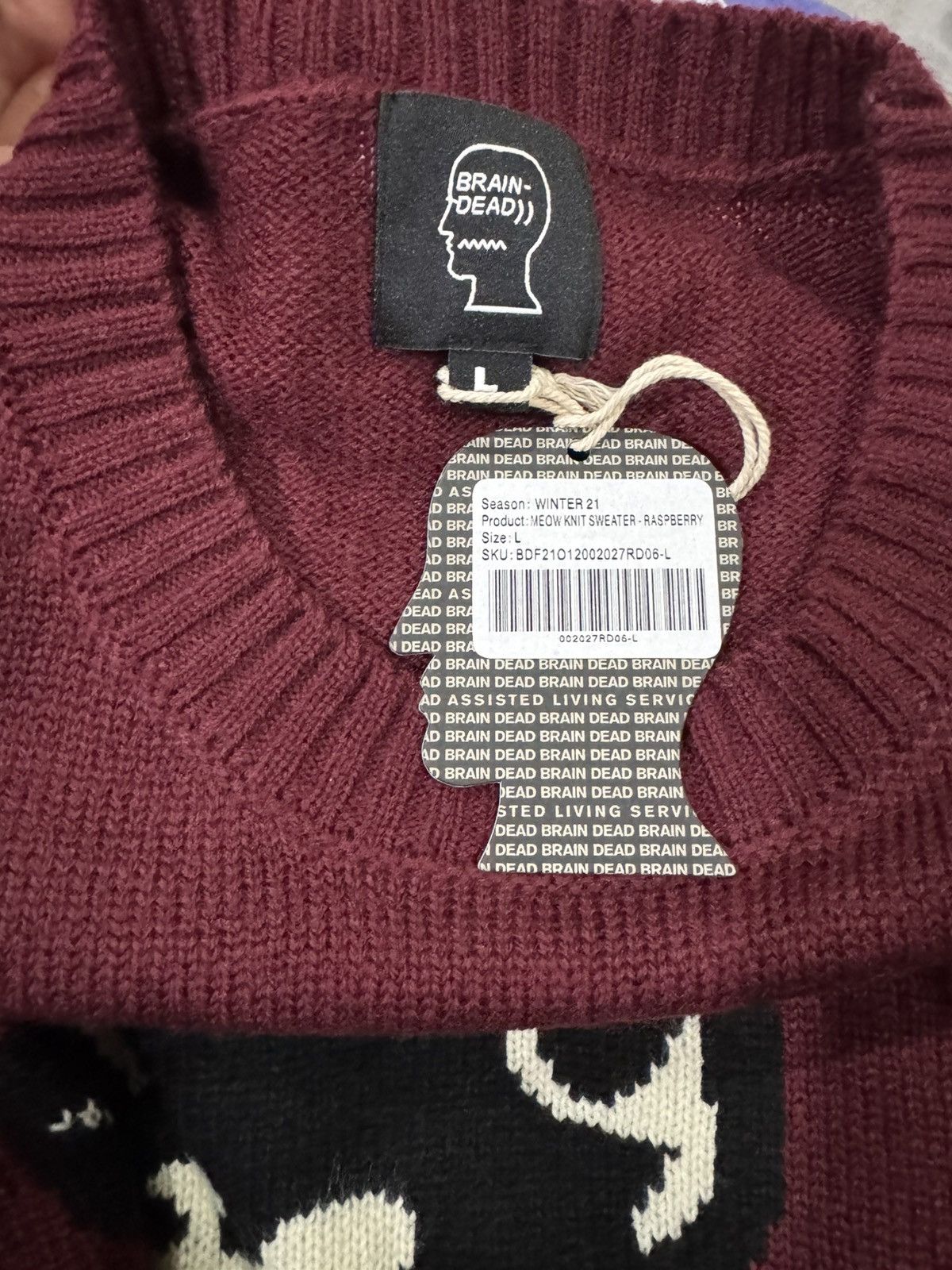 Brain Dead Meow Knit Sweater Size US L / EU 52-54 / 3 - 4 Thumbnail